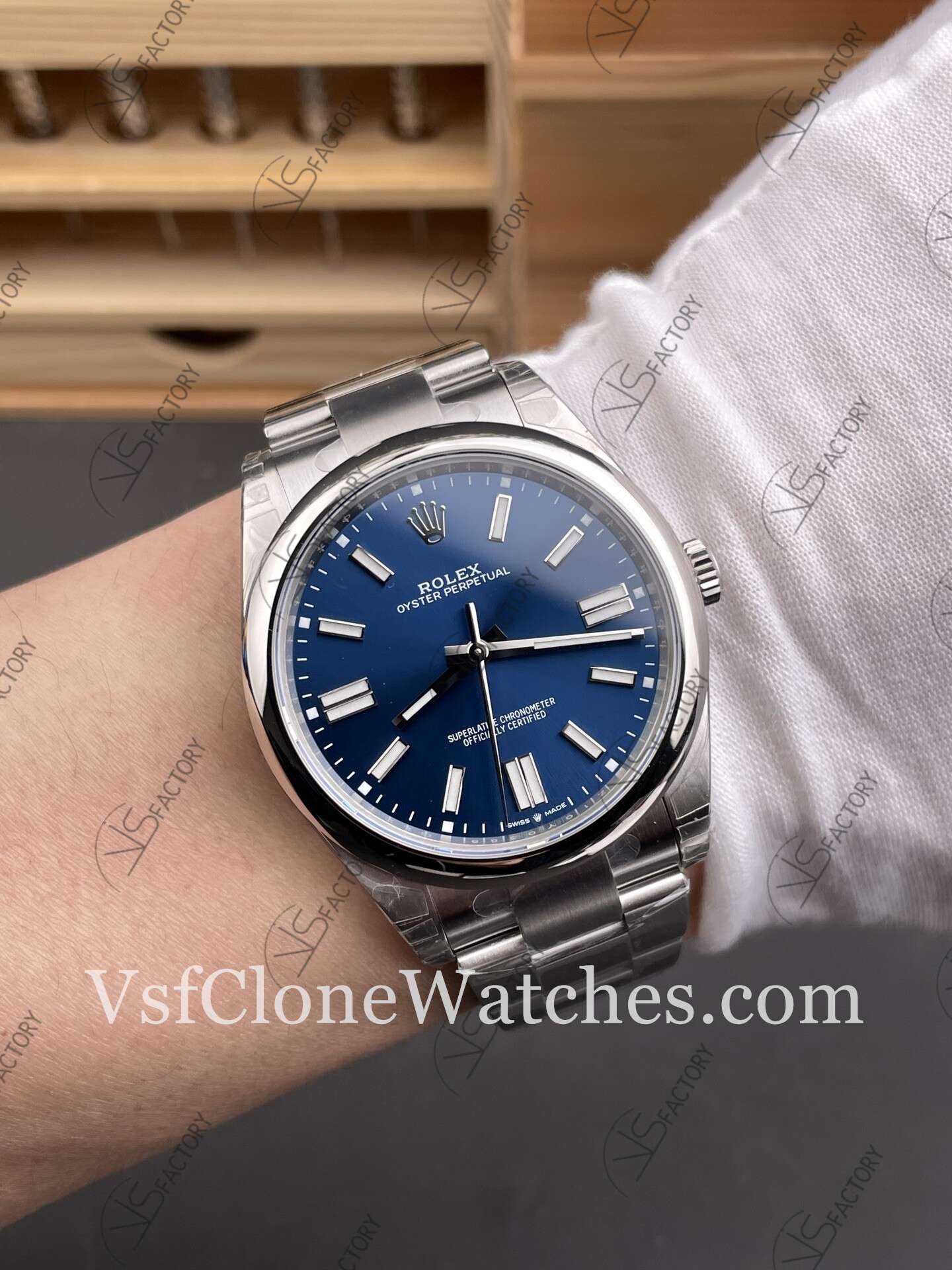 Super Clone Watches – Rolex Oyster Perpetual m124300-0003 3230 Movement 41mm Blue Dial - Image 10