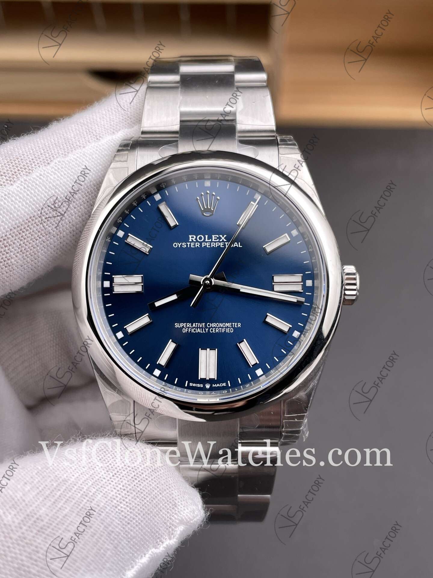 Super Clone Watches – Rolex Oyster Perpetual m124300-0003 3230 Movement 41mm Blue Dial - Image 2