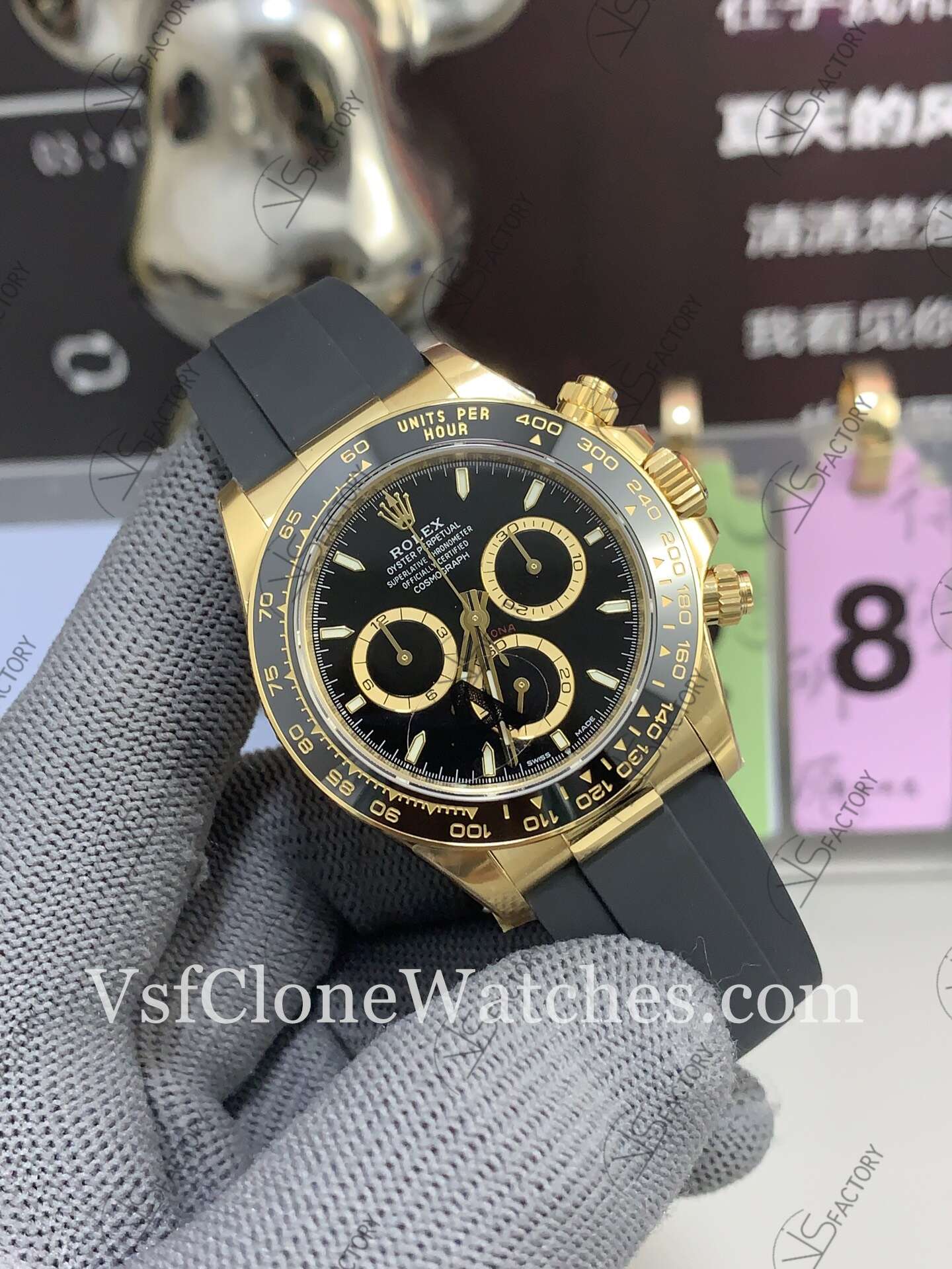 Super Clone Watches - Rolex Daytona M126518ln-0008 4131 Movement Black&Gold Dial - Image 2