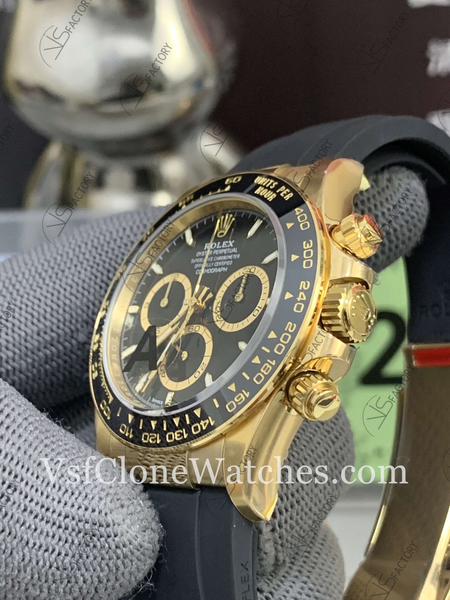 Super Clone Watches - Rolex Daytona M126518ln-0008 4131 Movement Black&Gold Dial - Image 4