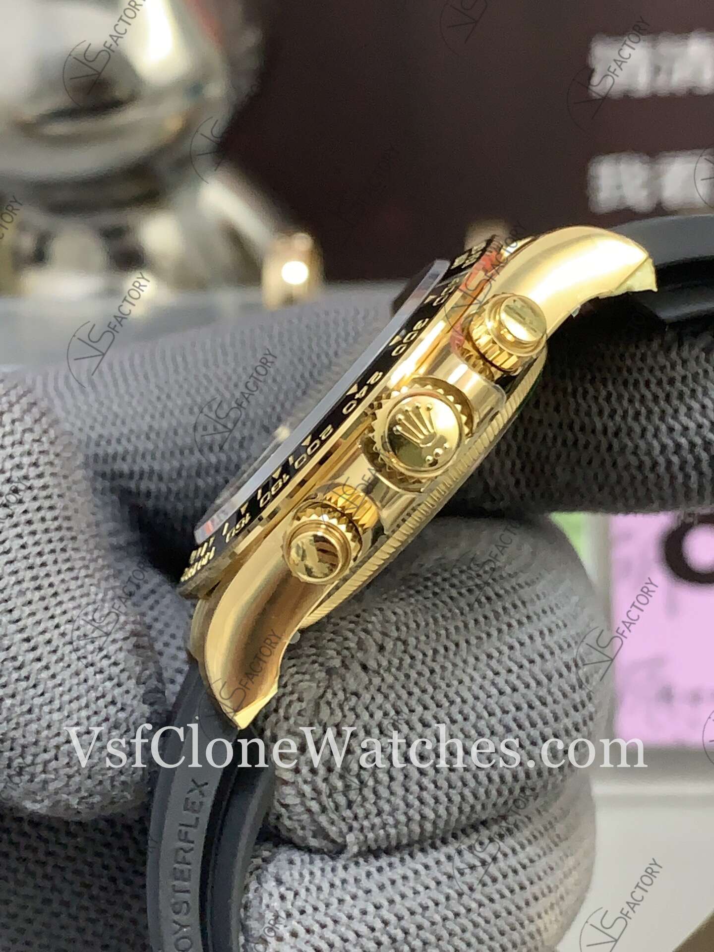 Super Clone Watches - Rolex Daytona M126518ln-0008 4131 Movement Black&Gold Dial - Image 5