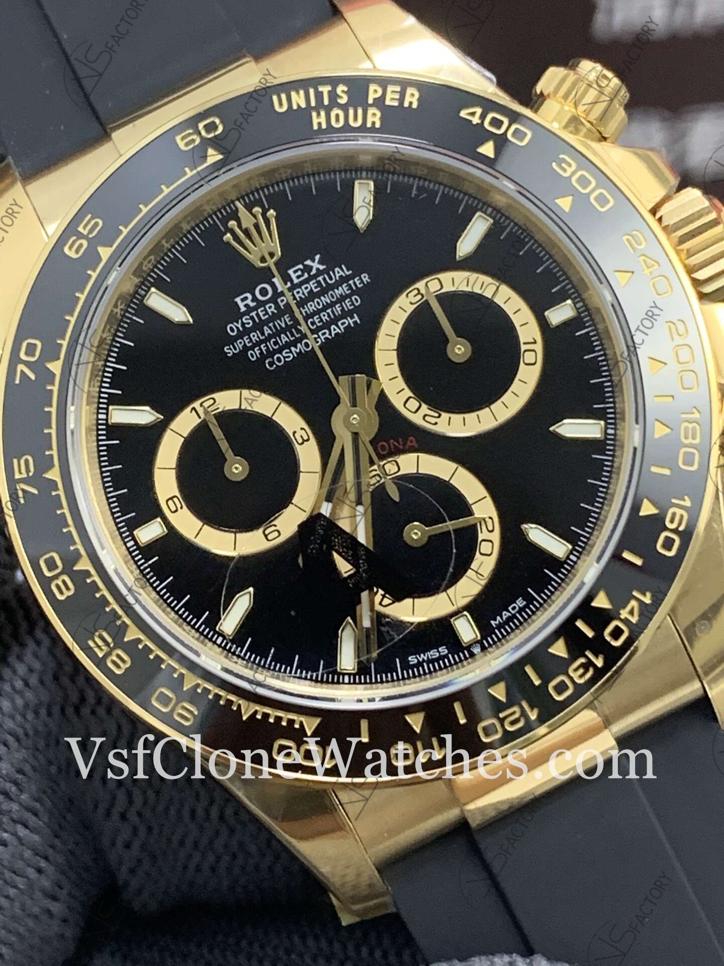 Super Clone Watches - Rolex Daytona M126518ln-0008 4131 Movement Black&Gold Dial - Image 3