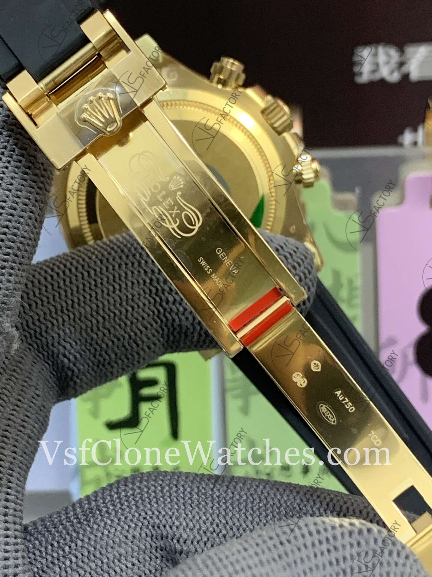 Super Clone Watches - Rolex Daytona M126518ln-0008 4131 Movement Black&Gold Dial - Image 7