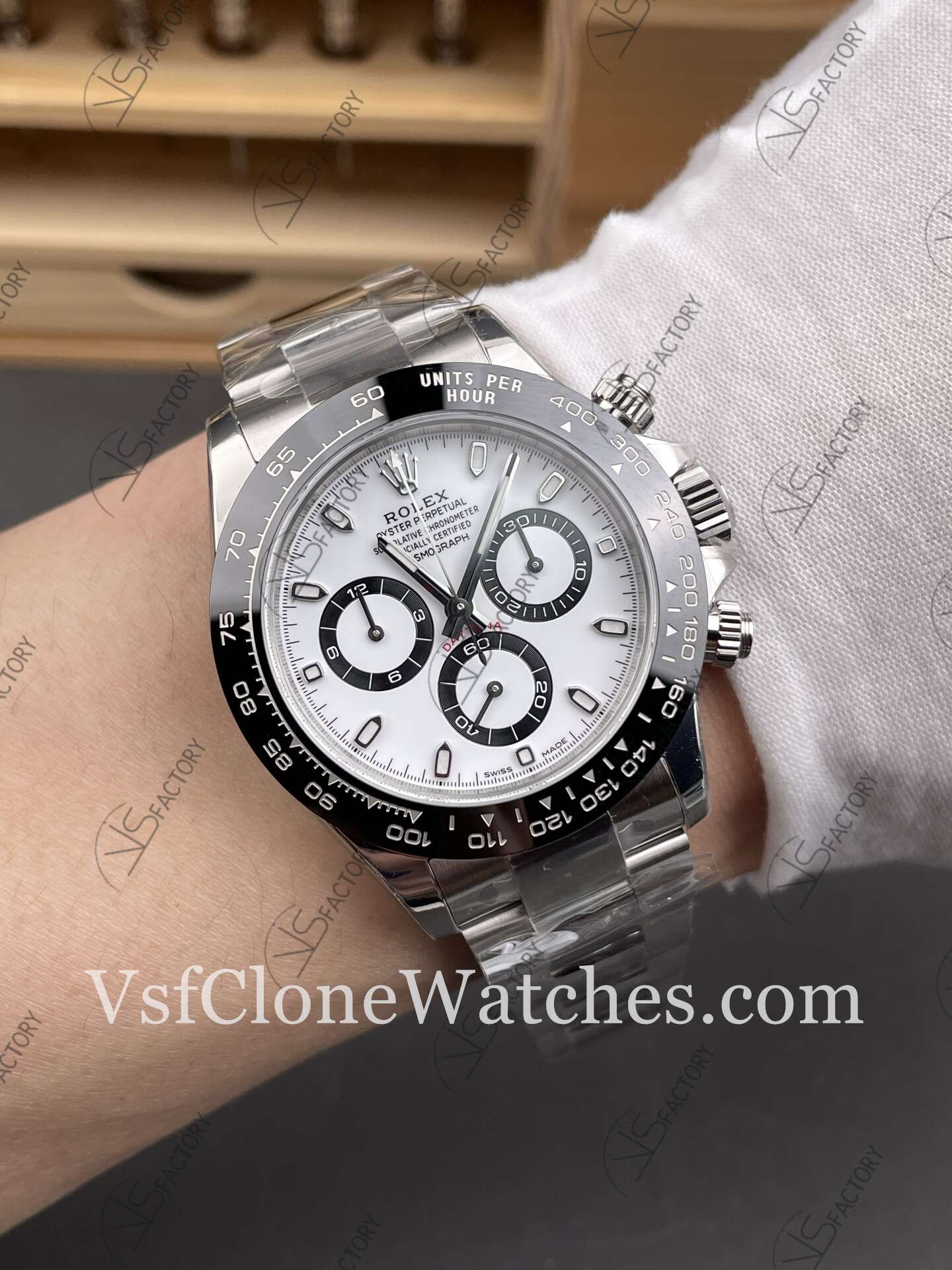 Super Clone Watches – Rolex Daytona M116500LN-0001 4130 Movement White Dial - Image 10
