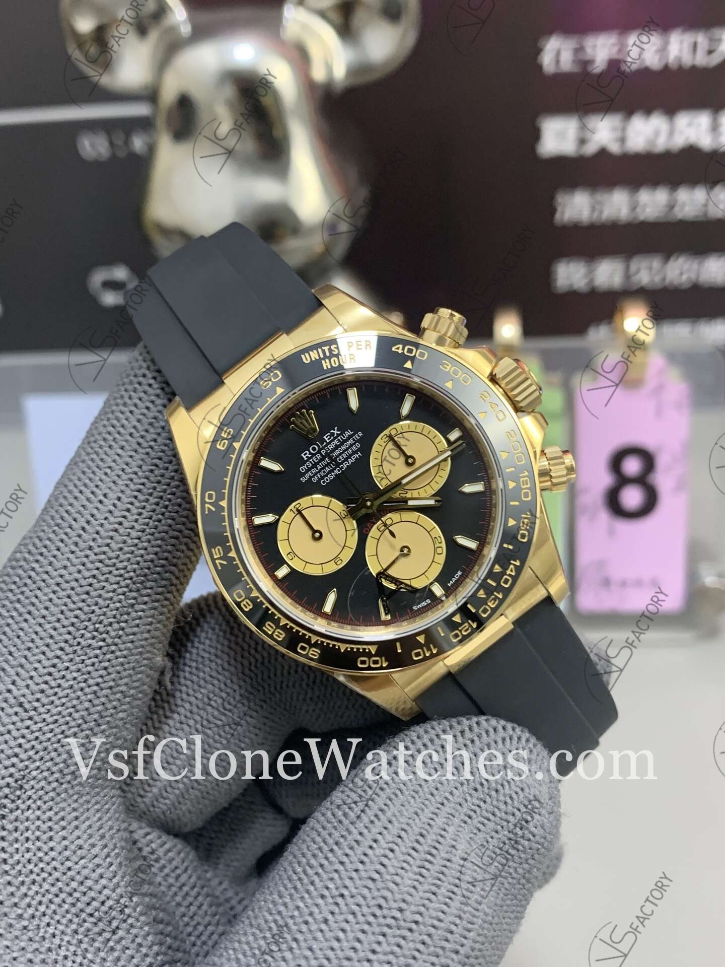 Super Clone Watches - Rolex Daytona M126518ln-0004 4131 Movement Black & Gold Dial - Image 2