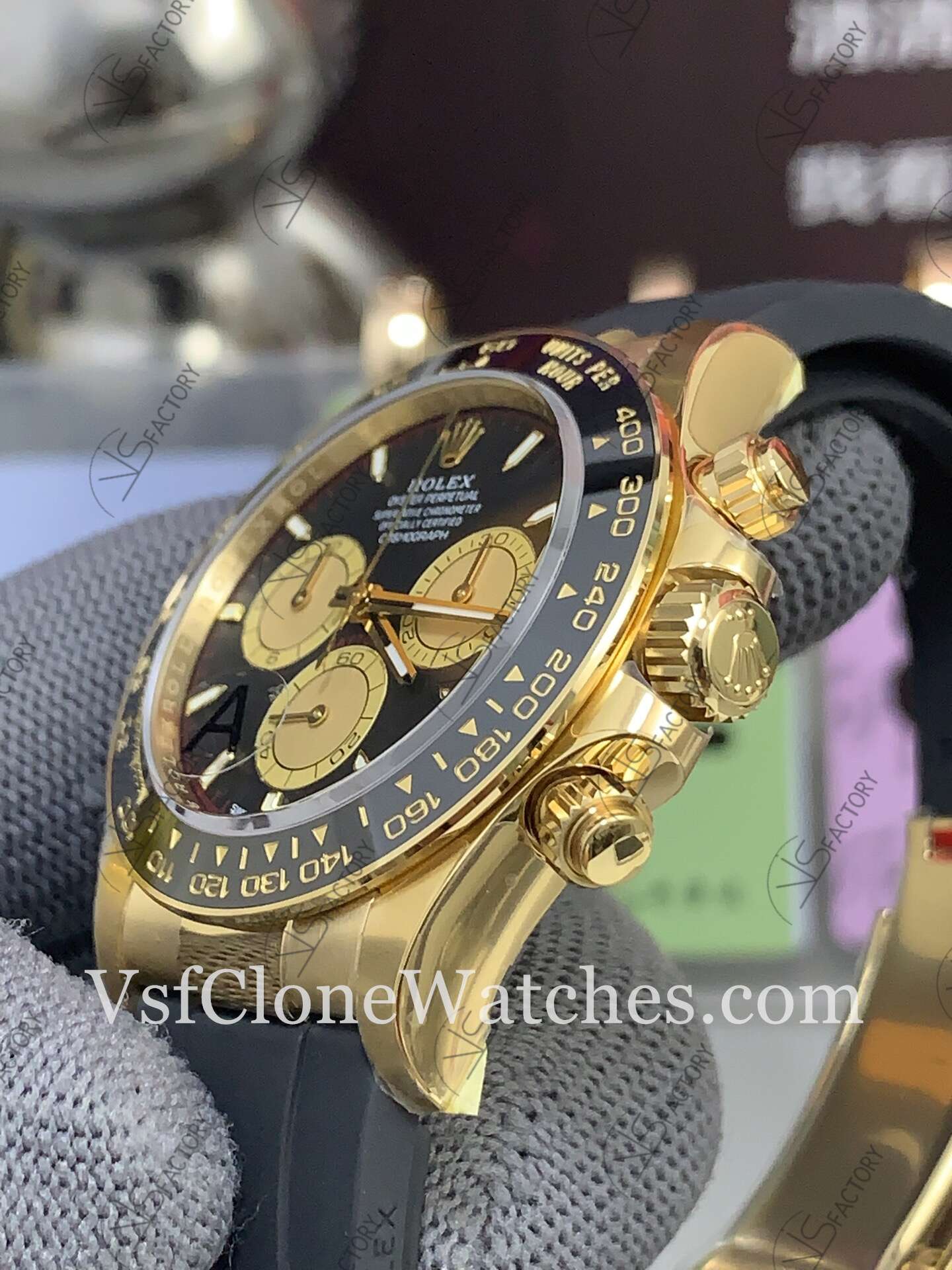 Super Clone Watches - Rolex Daytona M126518ln-0004 4131 Movement Black & Gold Dial - Image 4