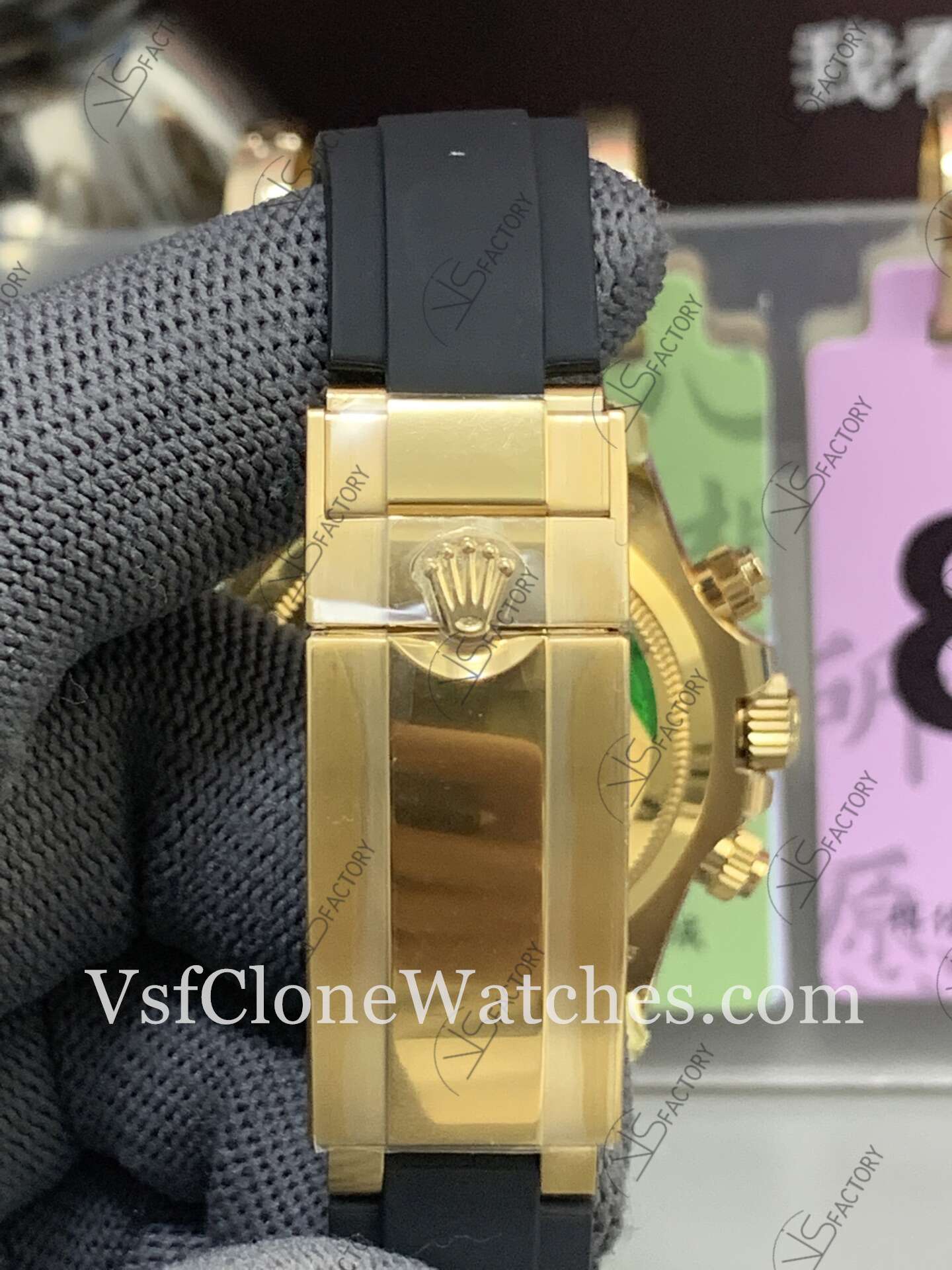 Super Clone Watches - Rolex Daytona M126518ln-0004 4131 Movement Black & Gold Dial - Image 8