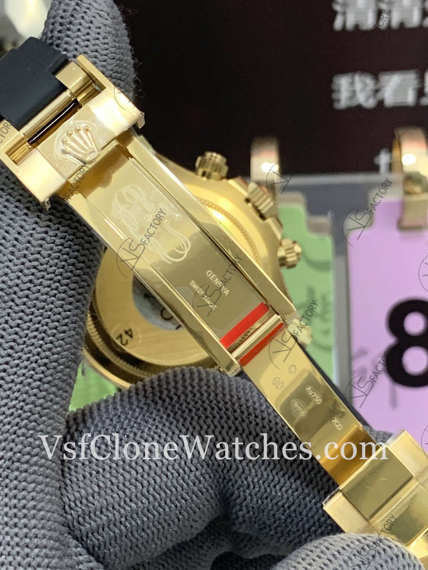 Super Clone Watches - Rolex Daytona M126518ln-0004 4131 Movement Black & Gold Dial - Image 7