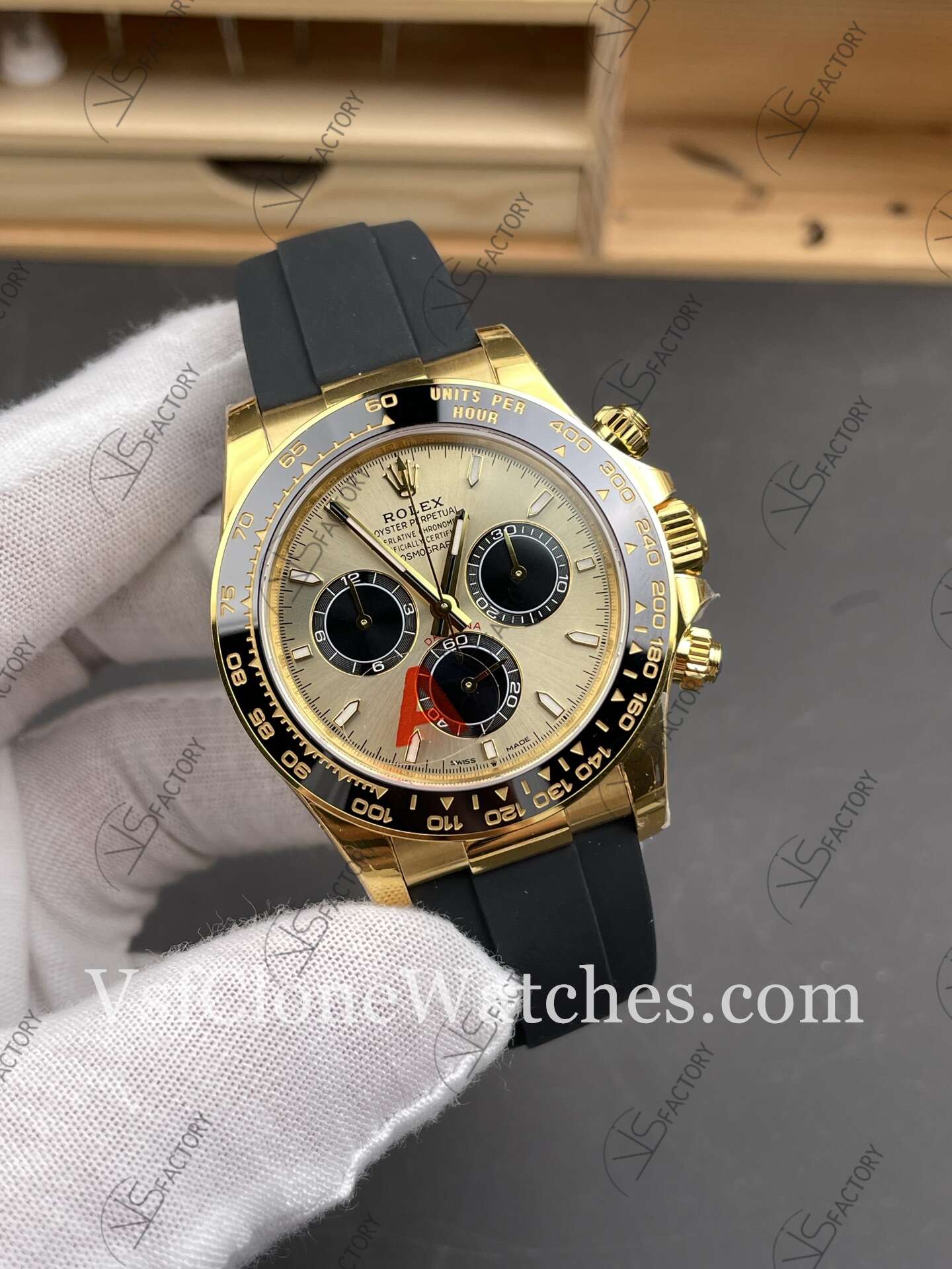 Super Clone Watches - Rolex Daytona M126518ln-0012 4131 Movement Gold & Black Dial - Image 3