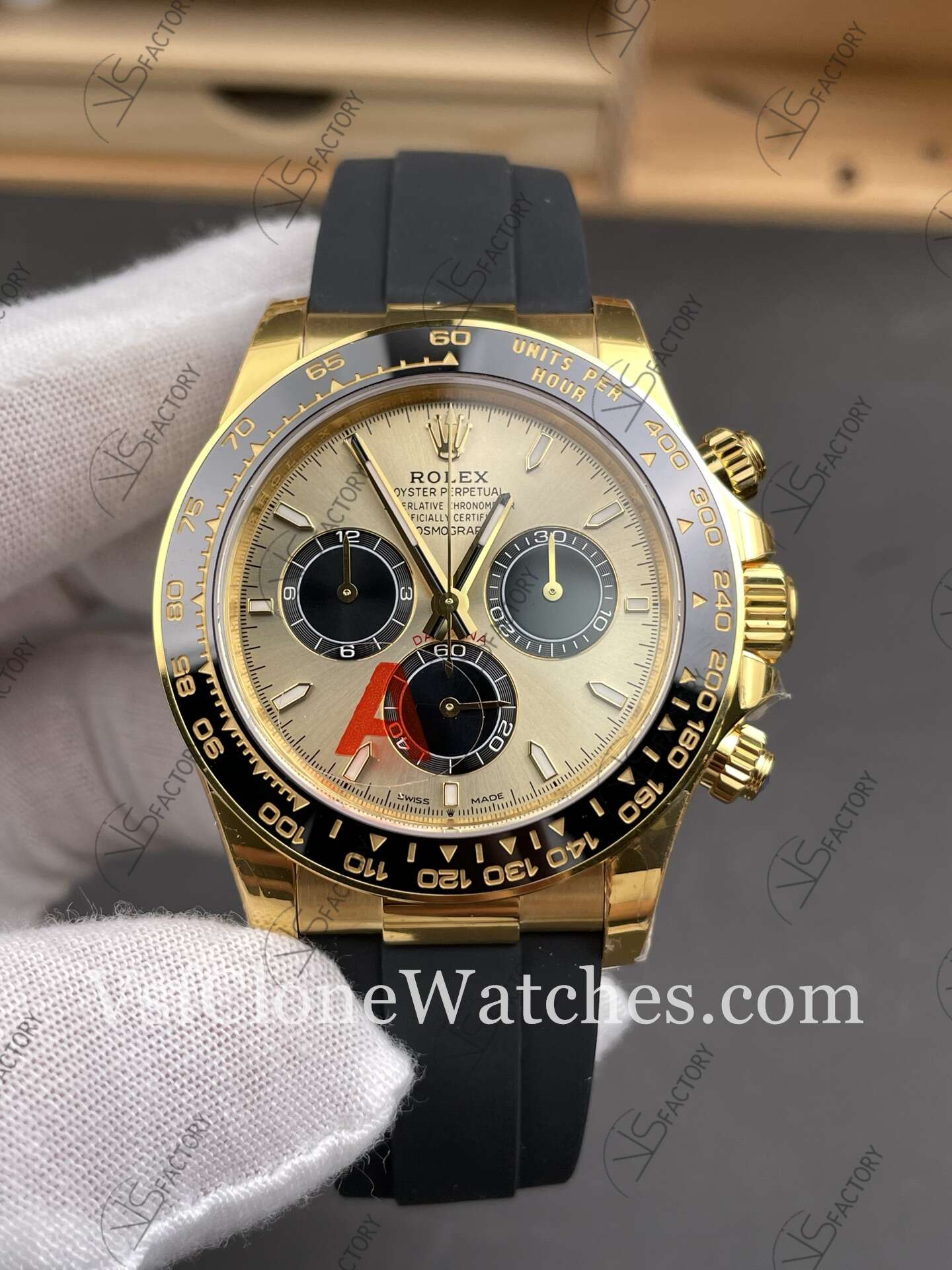 Super Clone Watches - Rolex Daytona M126518ln-0012 4131 Movement Gold & Black Dial - Image 2