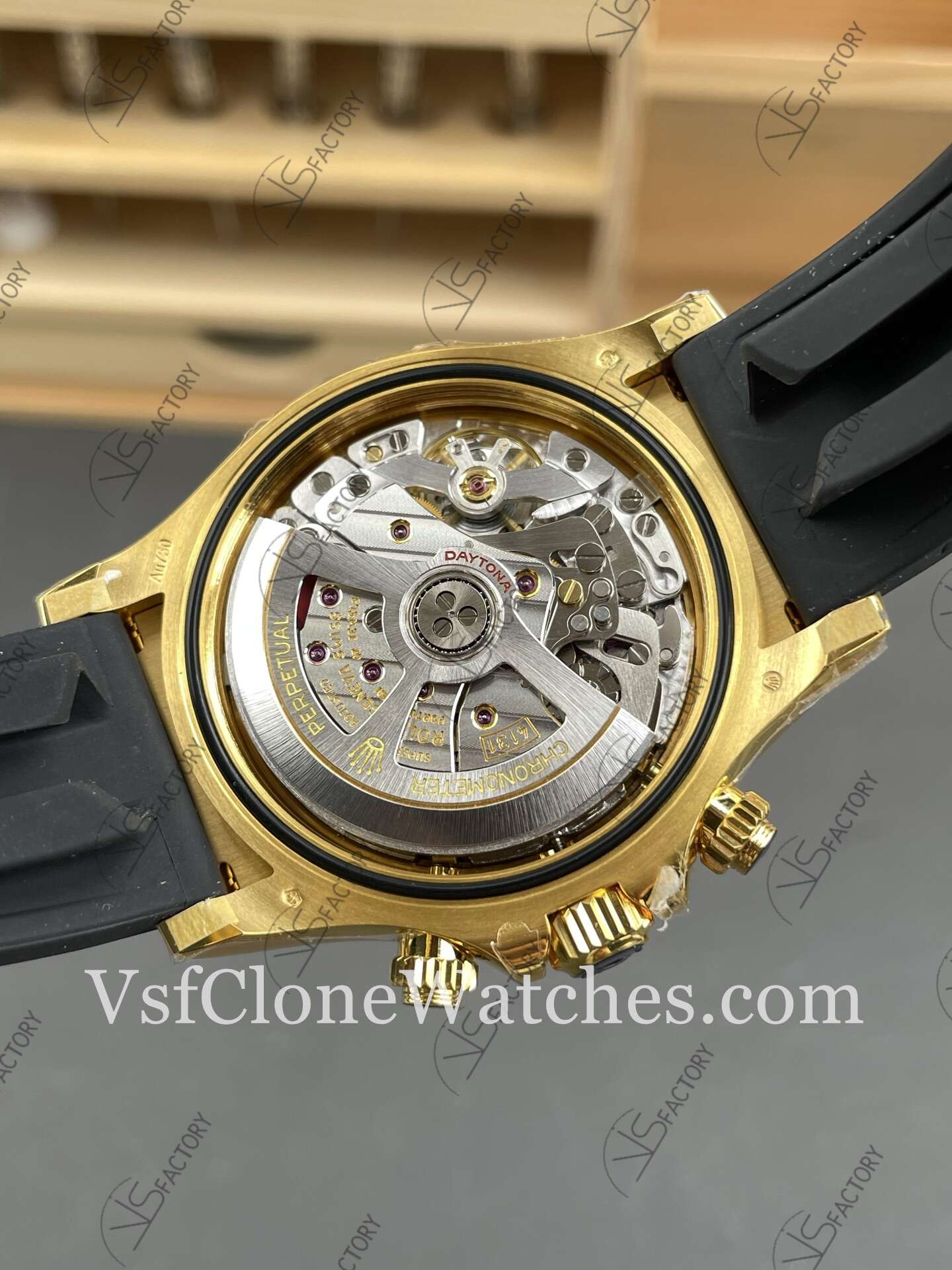 Super Clone Watches - Rolex Daytona M126518ln-0012 4131 Movement Gold & Black Dial - Image 6