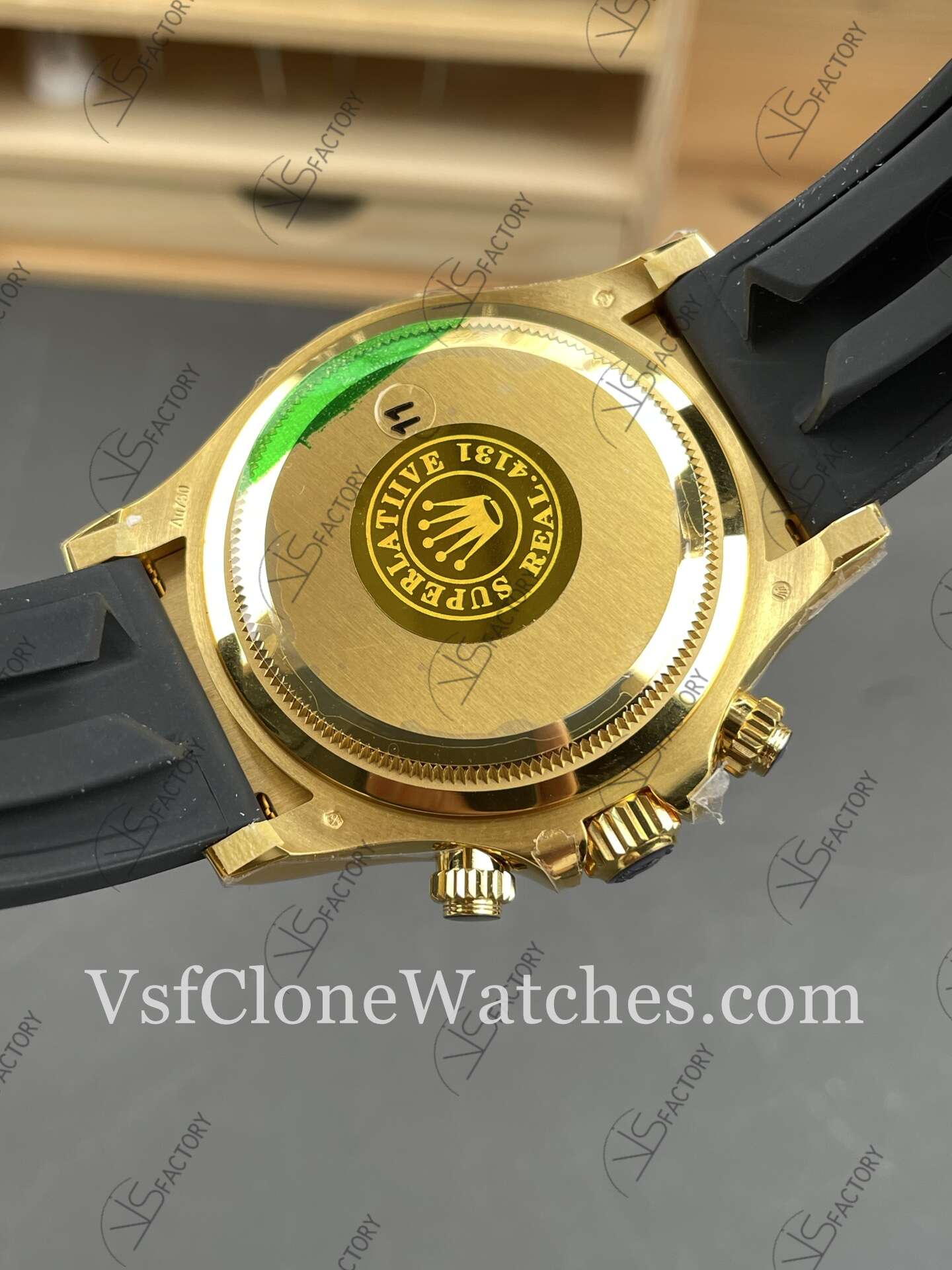 Super Clone Watches - Rolex Daytona M126518ln-0012 4131 Movement Gold & Black Dial - Image 7