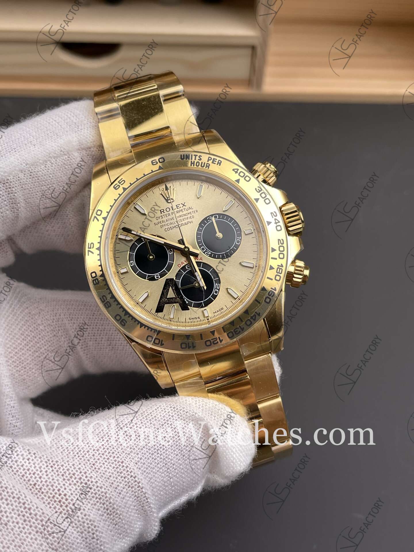 Super Clone Watches - Rolex Daytona M126508-0006 4131 Movement Gold & Black Dial - Image 3