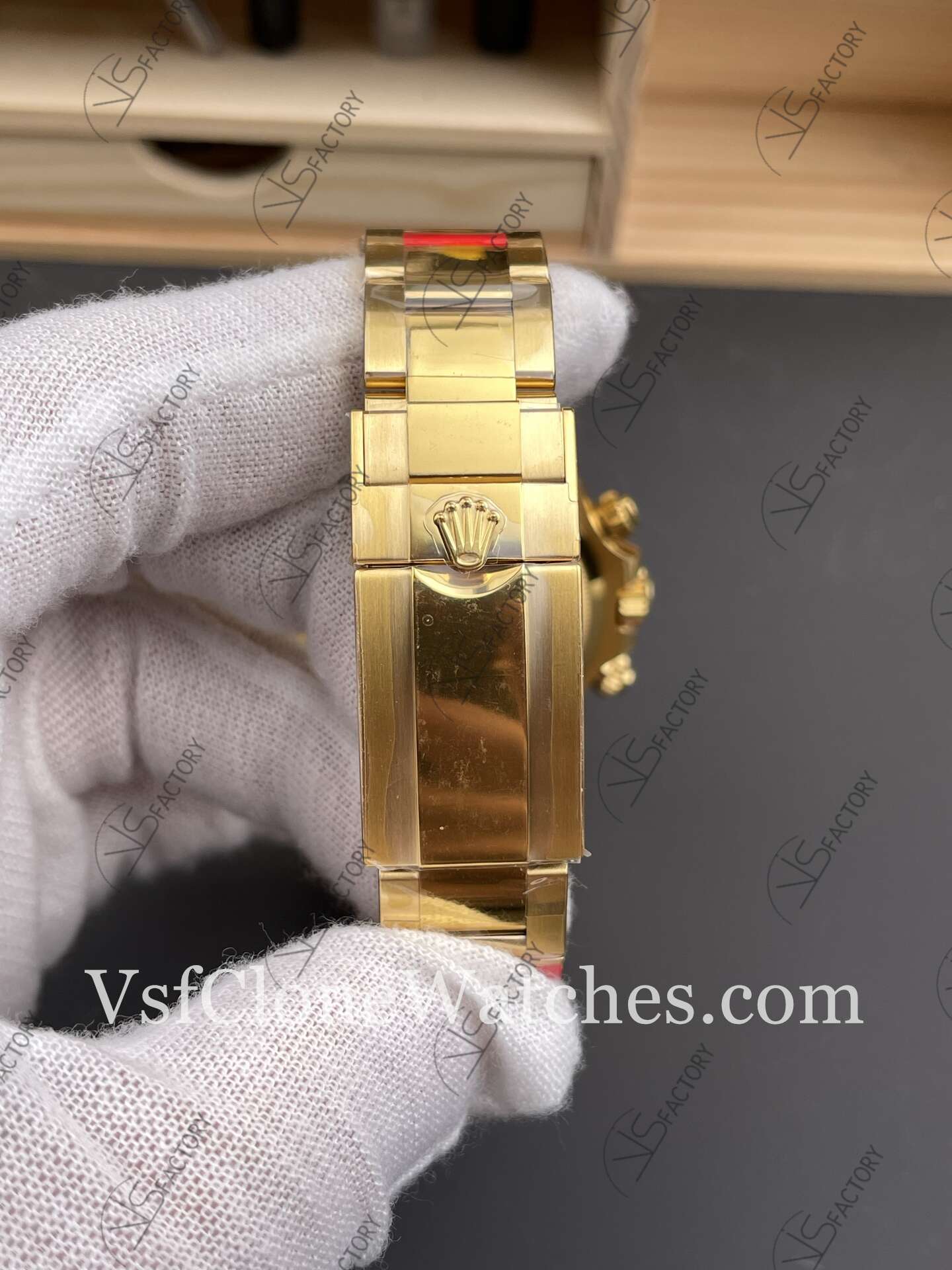 Super Clone Watches - Rolex Daytona M126508-0006 4131 Movement Gold & Black Dial - Image 8