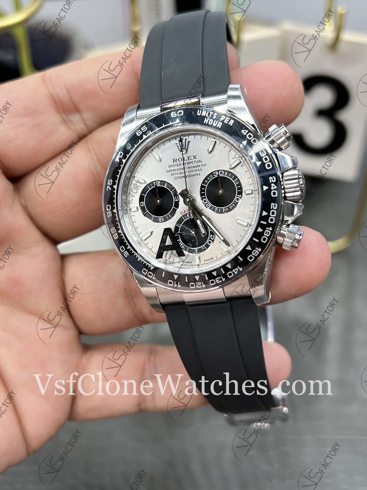 Super Clone Watches - Rolex Daytona M126519LN-0006 4131 Movement Steel & Black Dial - Image 5