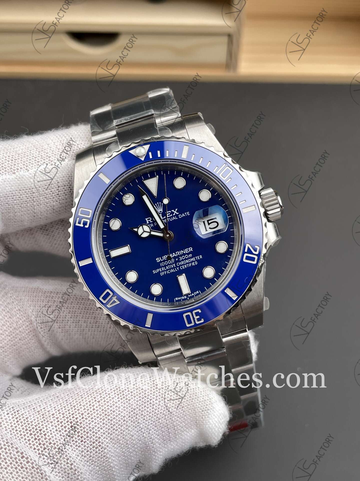 Super Clone Watches - Rolex Submariner 116619LB-97209 3135 Movement Blue Dial - Image 3