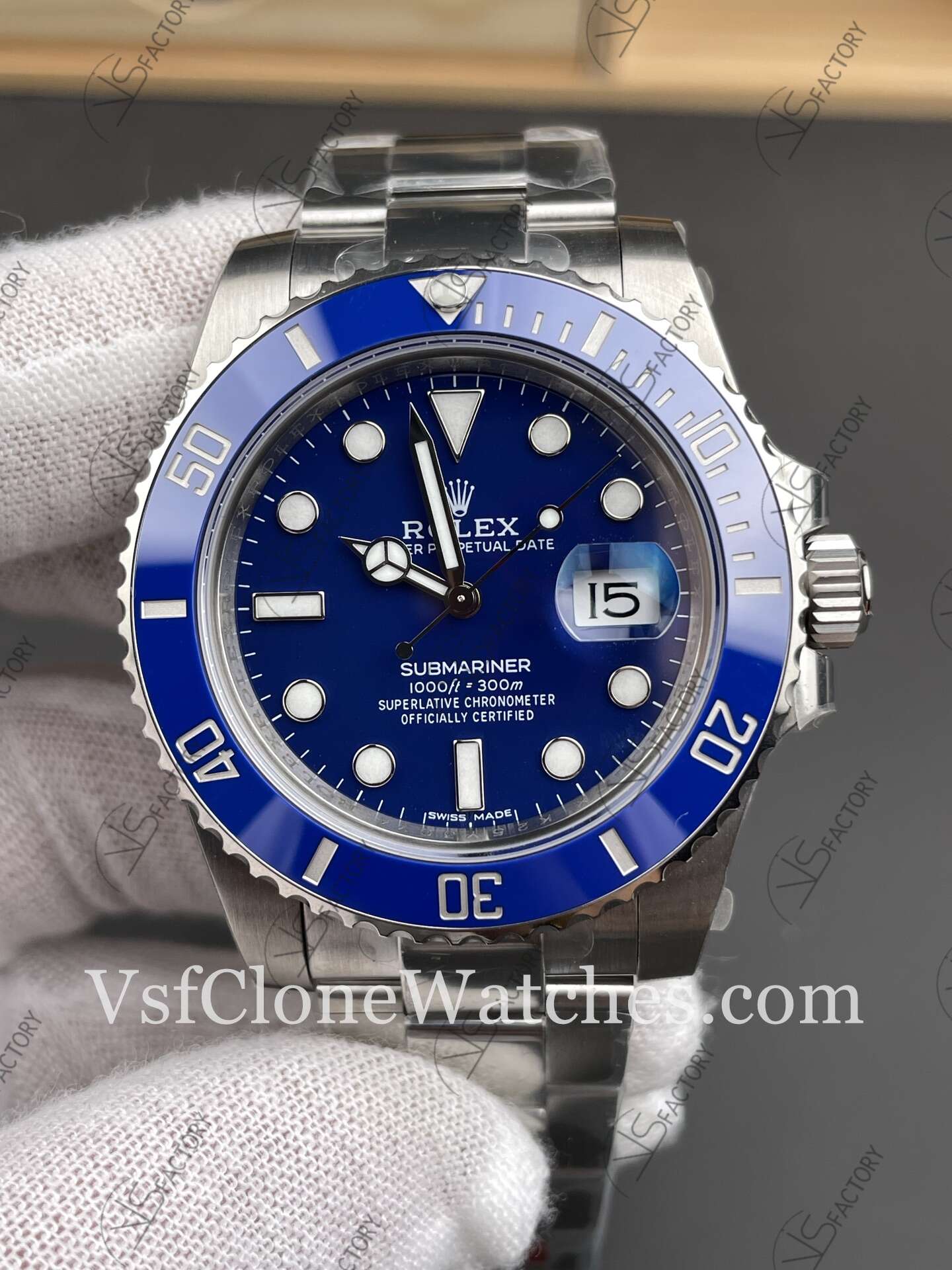 Super Clone Watches - Rolex Submariner 116619LB-97209 3135 Movement Blue Dial - Image 2