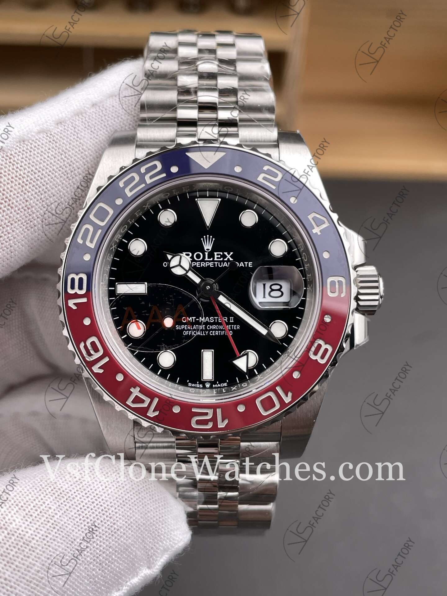 Super Clone Watches - Rolex GMT Master II M126710blro-0001 Jubilee 3285 Movement “Pepsi”Black Dial - Image 3