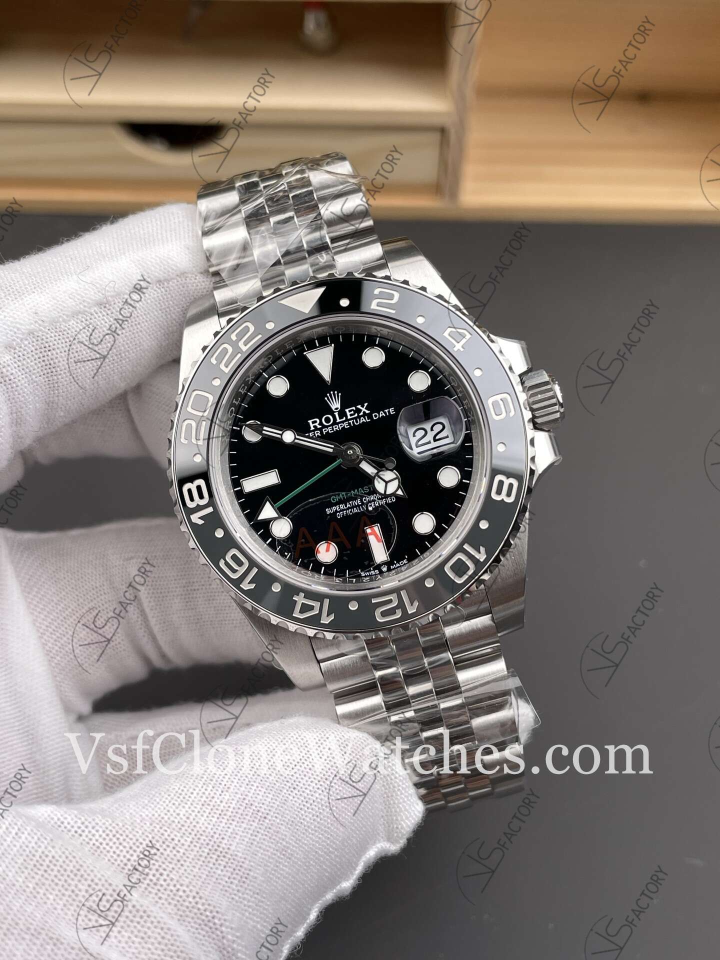 Super Clone Watches - Rolex GMT Master II M126710grnr-0003 Jubilee 3285 Movement “Bruce Wayne” Black Dial - Image 2