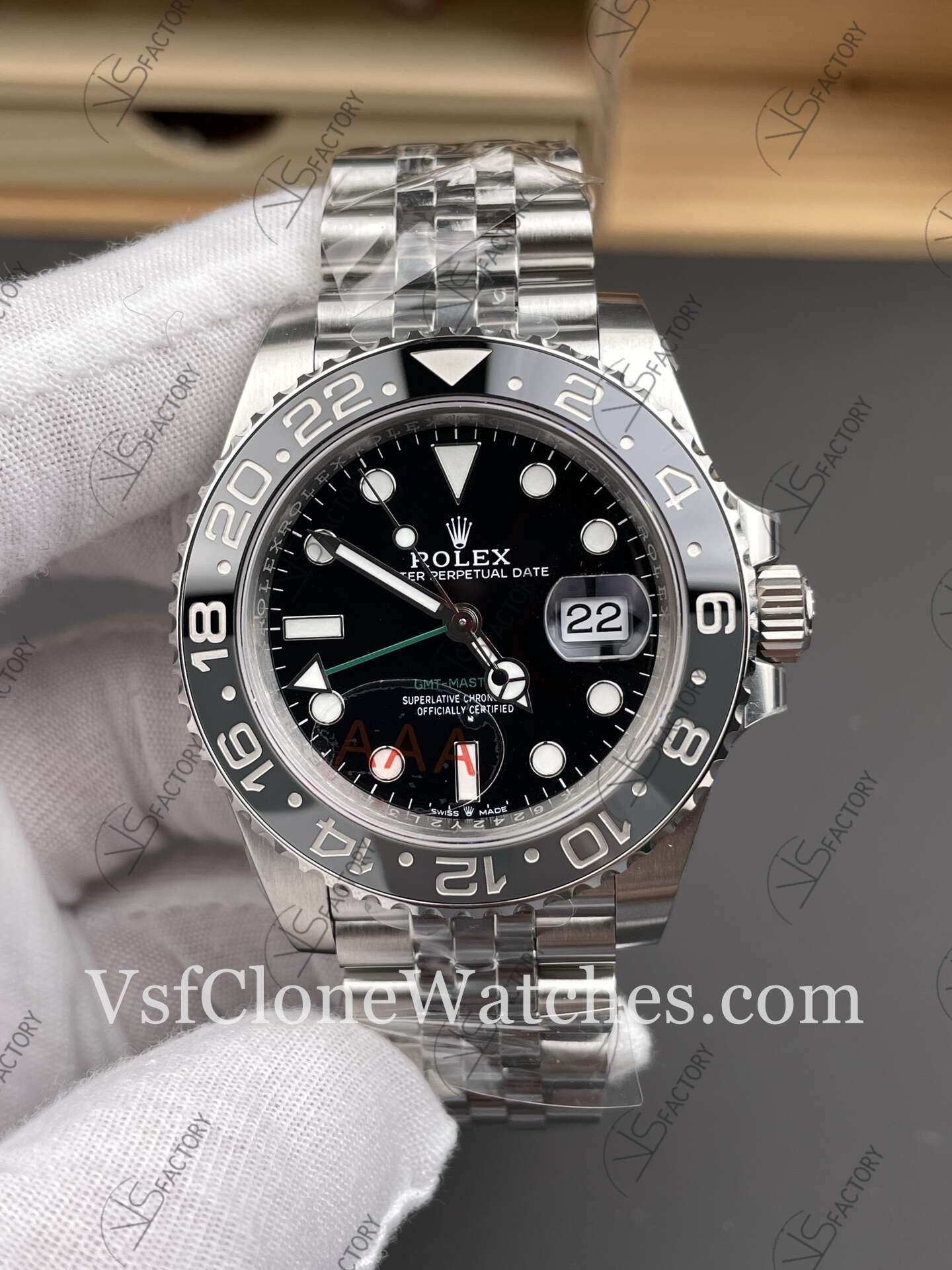 Super Clone Watches - Rolex GMT Master II M126710grnr-0003 Jubilee 3285 Movement “Bruce Wayne” Black Dial - Image 3
