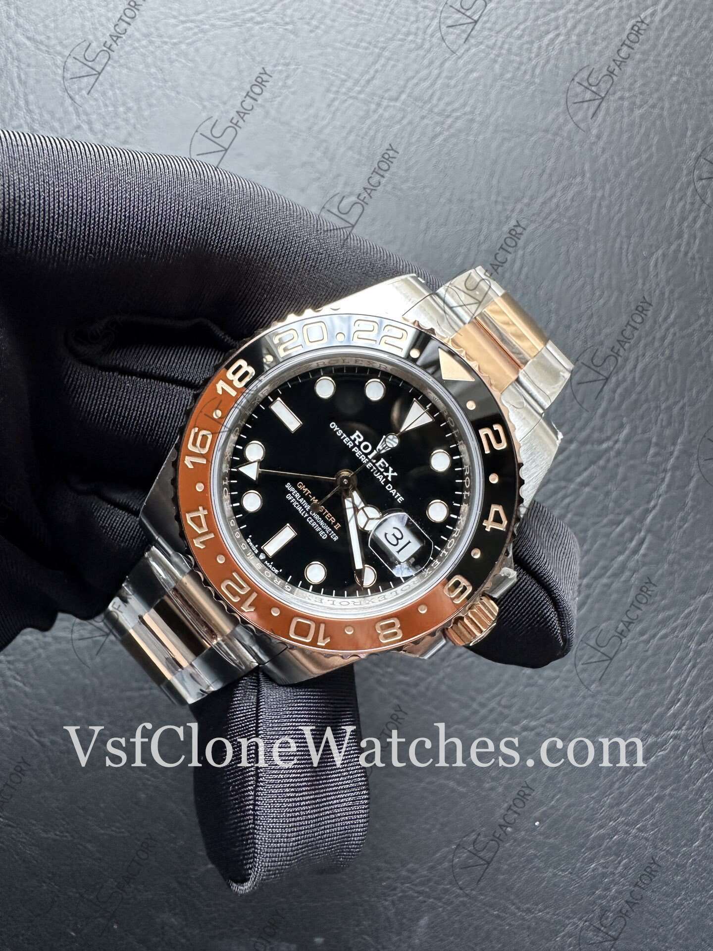 Super Clone Watches - Rolex GMT Master II M126711chnr-0002 Oyster 3285 Movement “Rootbeer” Black Dial - Image 3