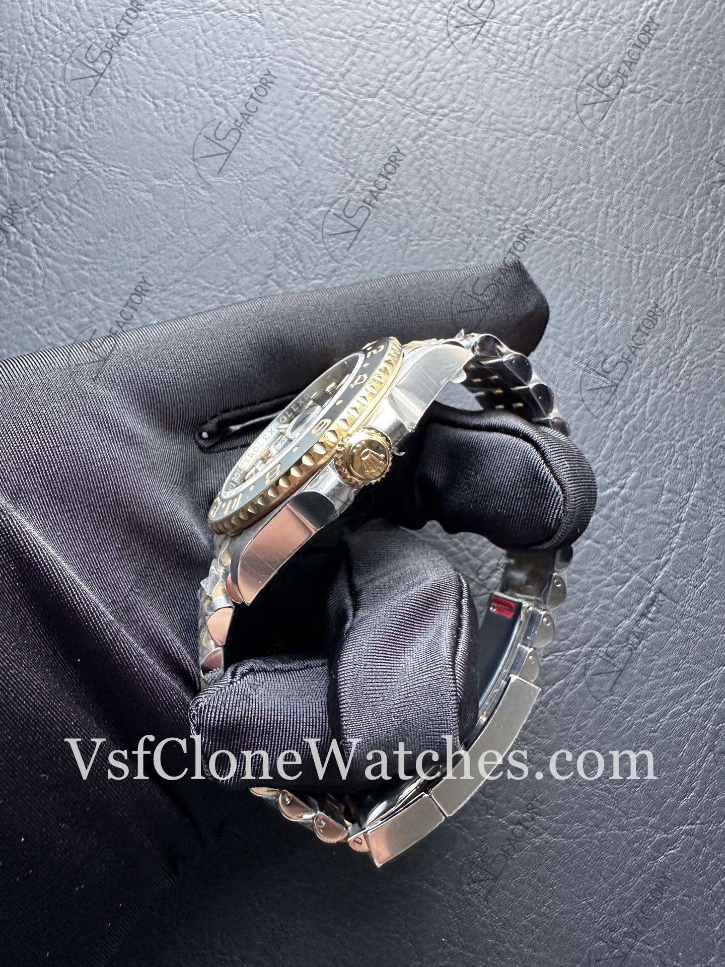 Super Clone Watches - Rolex GMT Master II m126713grnr-0001 Jubilee 3285 Movement Black Dial - Image 5