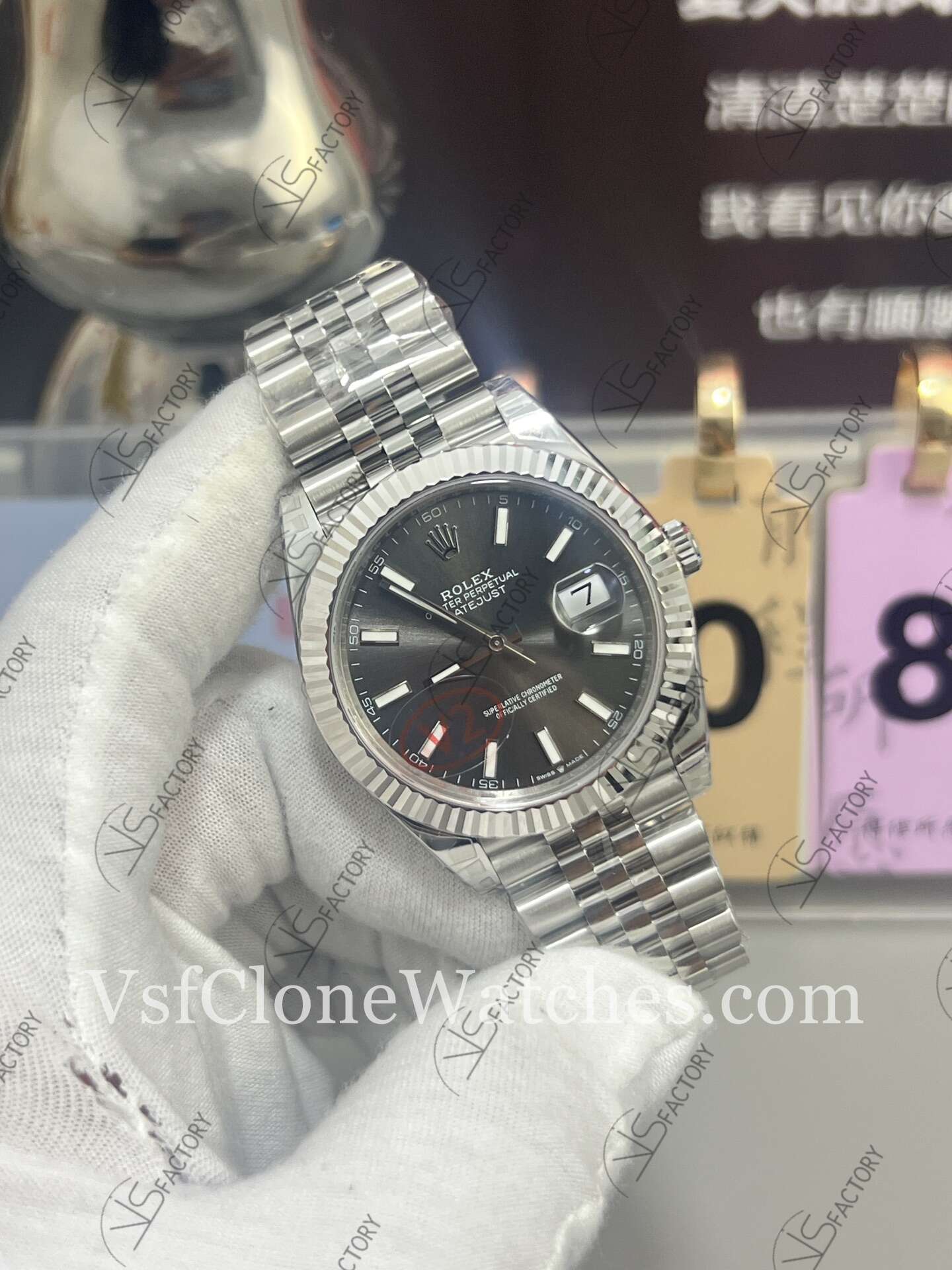 Super Clone Watches - Rolex DateJust m126334-0014 Jubilee 41MM 3235 Movement Gray Dial - Image 2