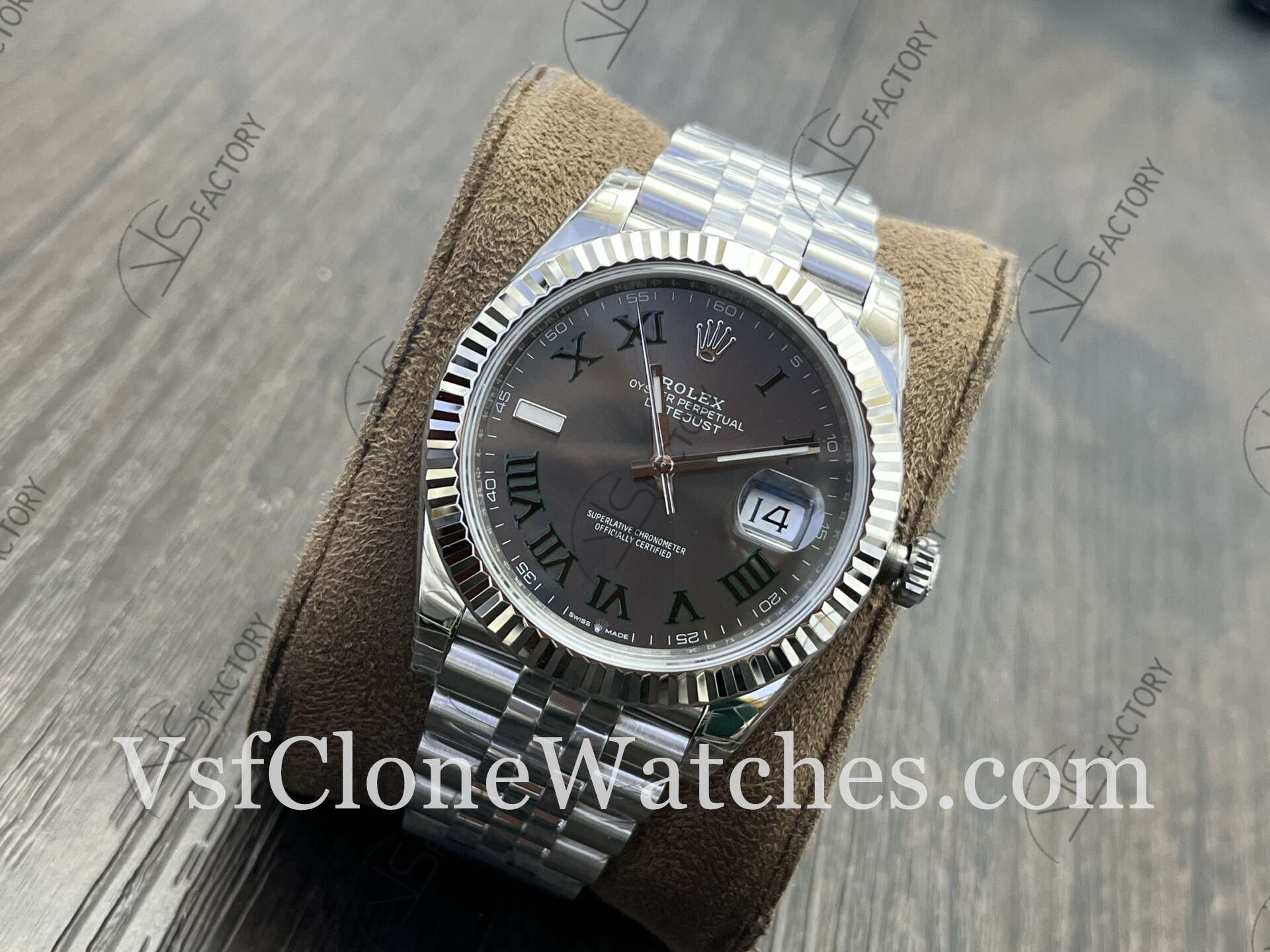 Super Clone Watches - Rolex DateJust m126334-0022 Jubilee 41MM 3235 Movement Grey Roman Dial - Image 3
