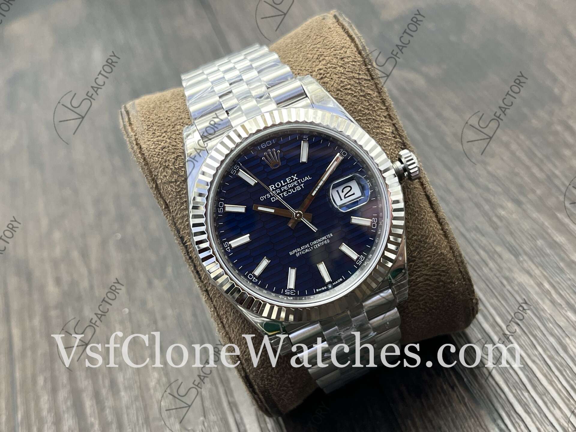 Super Clone Watches – Rolex DateJust M126334-0032 Jubilee 41MM 3235 Movement Blue Fluted Dial - Image 2