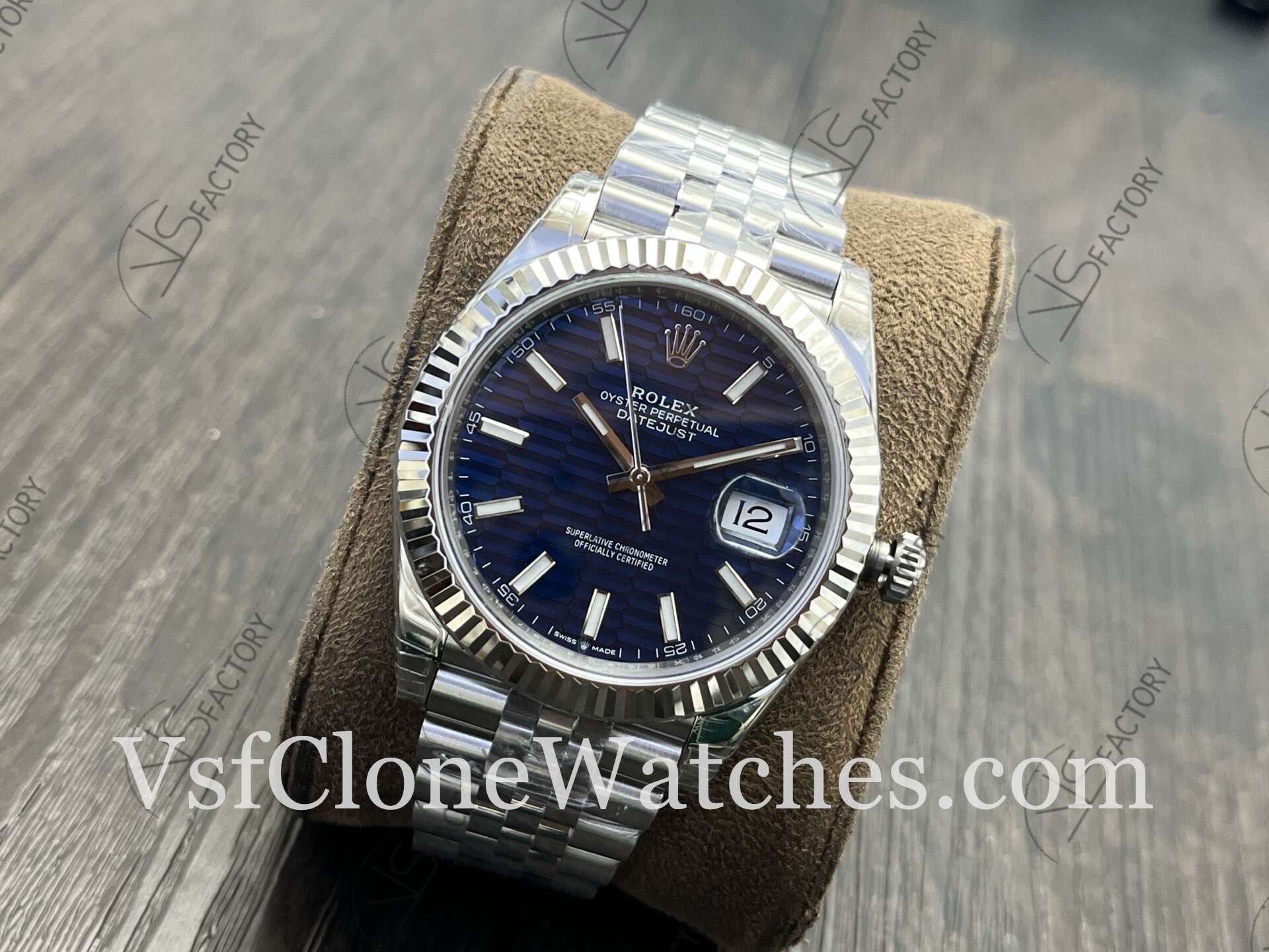 Super Clone Watches – Rolex DateJust M126334-0032 Jubilee 41MM 3235 Movement Blue Fluted Dial - Image 3