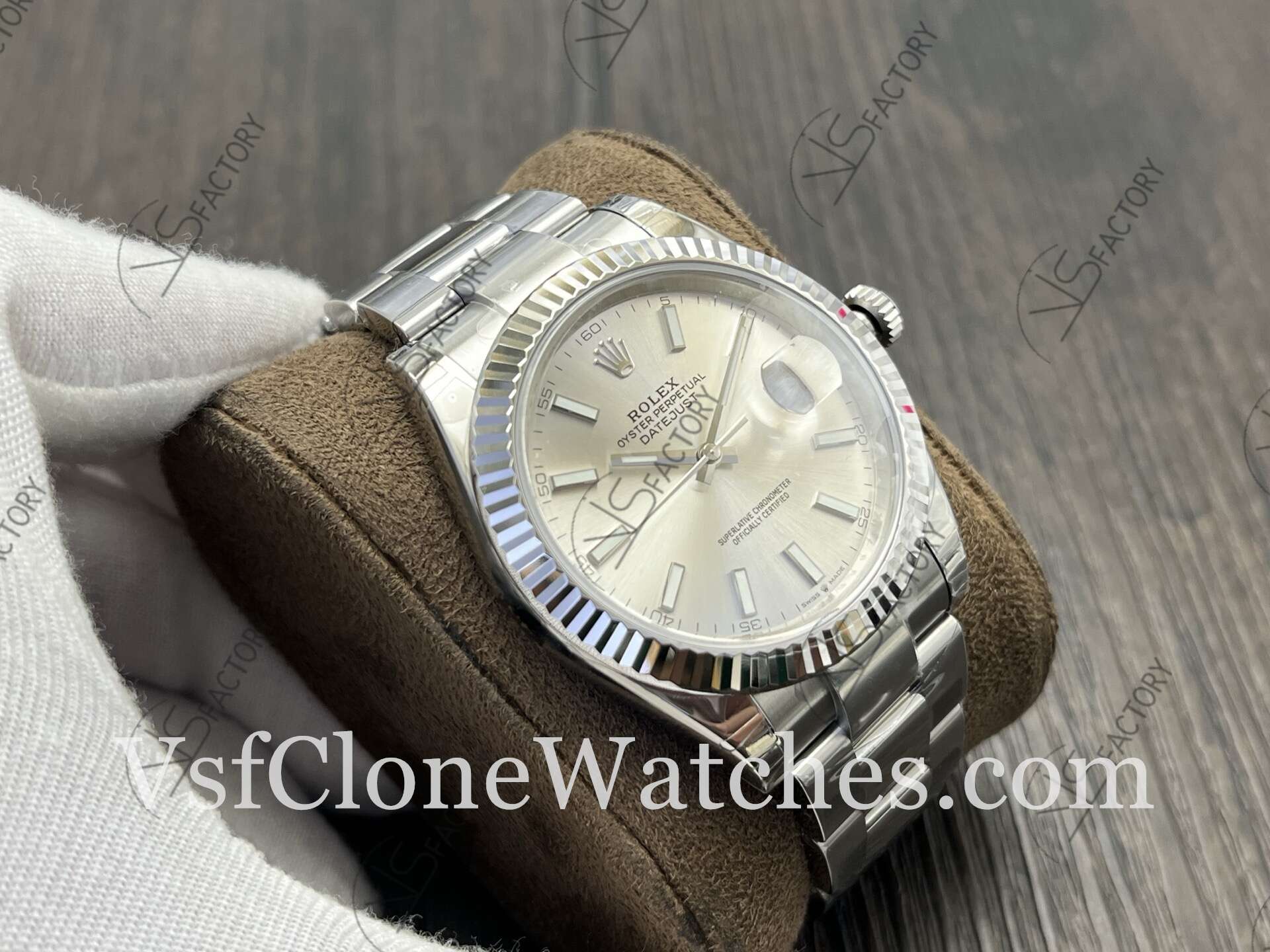Super Clone Watches – Rolex DateJust M126334-0003 Oyster 41MM 3235 Movement Silver Dial - Image 4