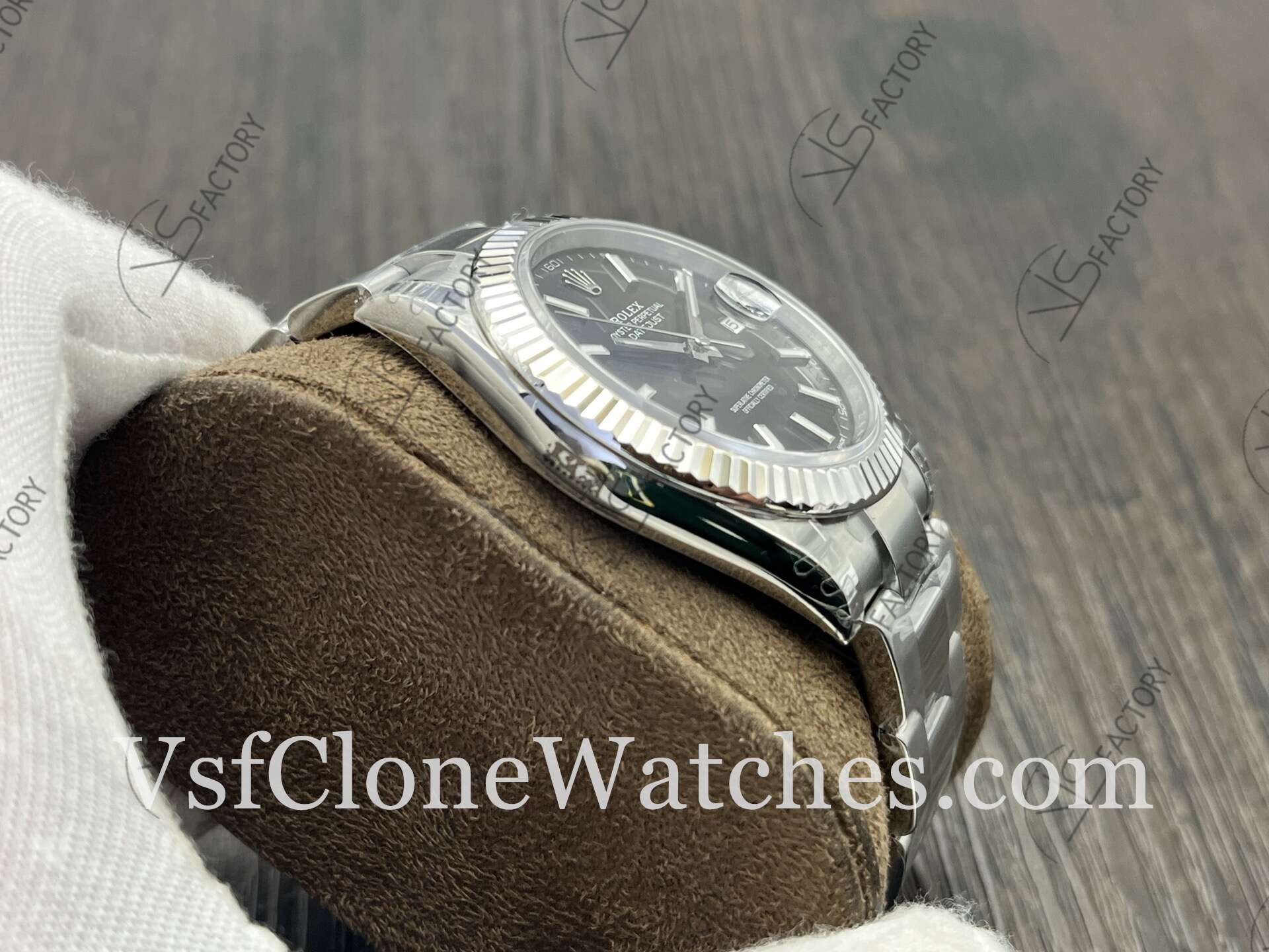 Super Clone Watches – Rolex DateJust m126334-0017 Oyster 41MM 3235 Movement Black Dial - Image 5
