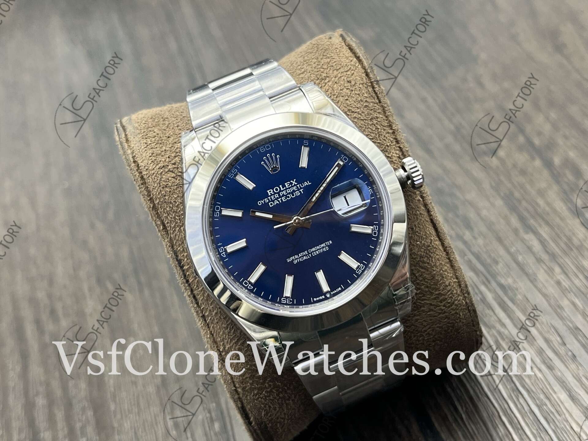 Super Clone Watches – Rolex DateJust m126300-0001 Oyster 41MM 3235 Movement Blue Dial - Image 3