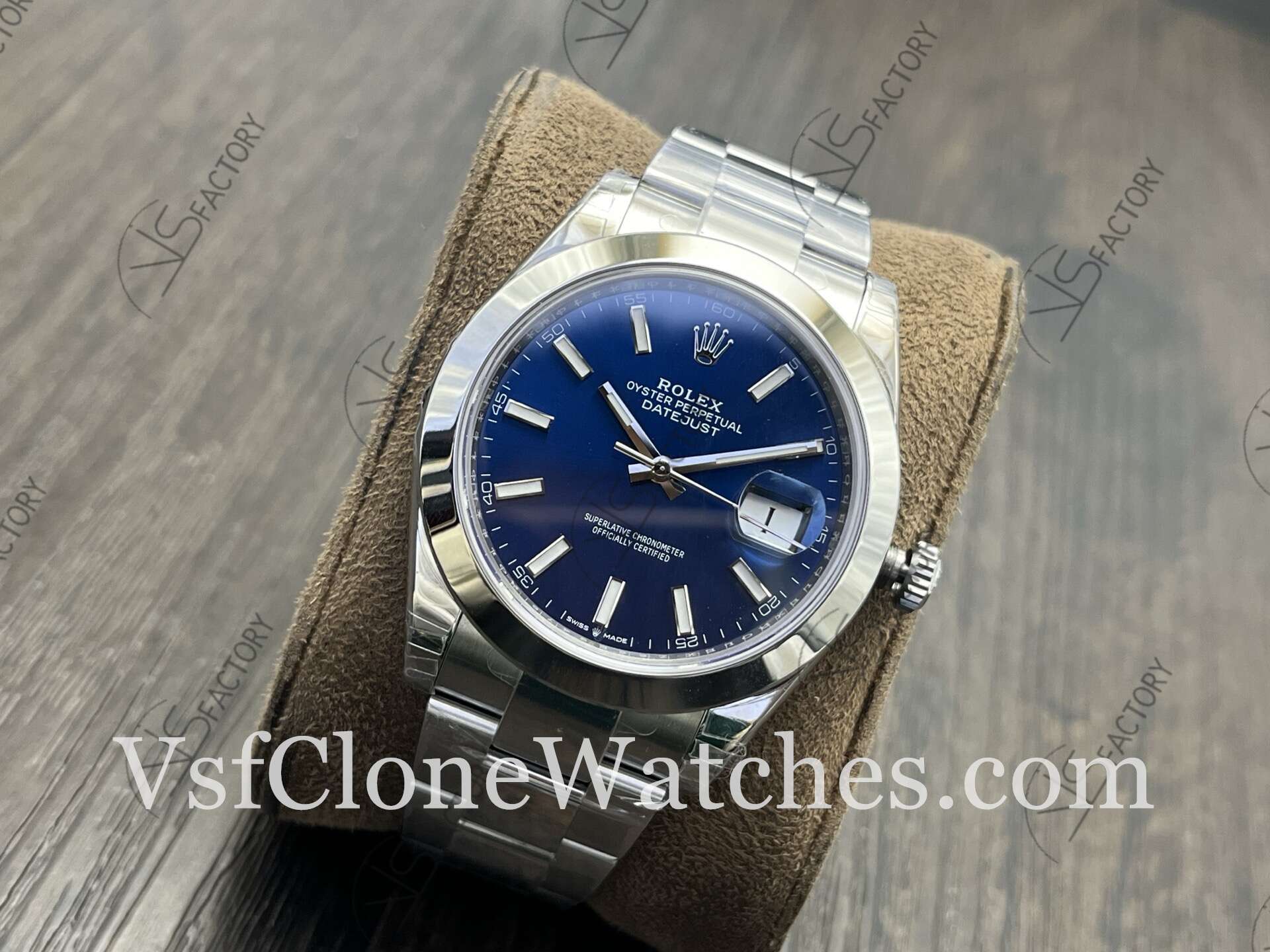 Super Clone Watches – Rolex DateJust m126300-0001 Oyster 41MM 3235 Movement Blue Dial - Image 4