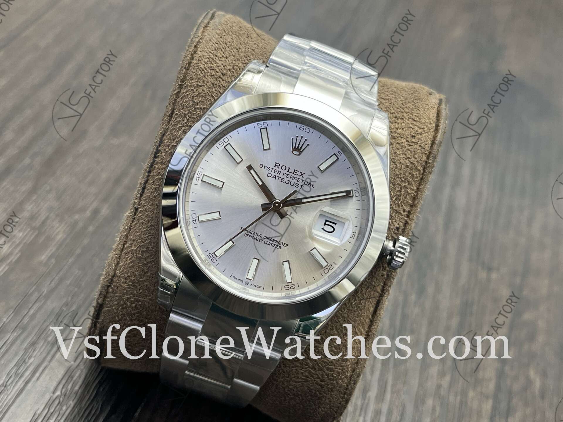 Super Clone Watches – Rolex DateJust m126300-0003 Oyster 41MM 3235 Movement Silver Dial - Image 3