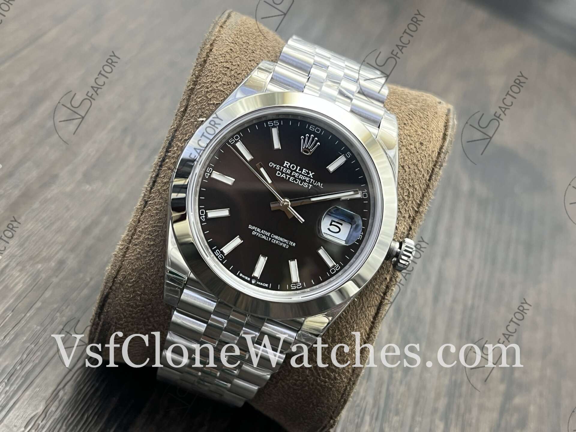 Super Clone Watches – Rolex DateJust m126300-0012 Jubilee 41MM 3235 Movement Black Dial - Image 3