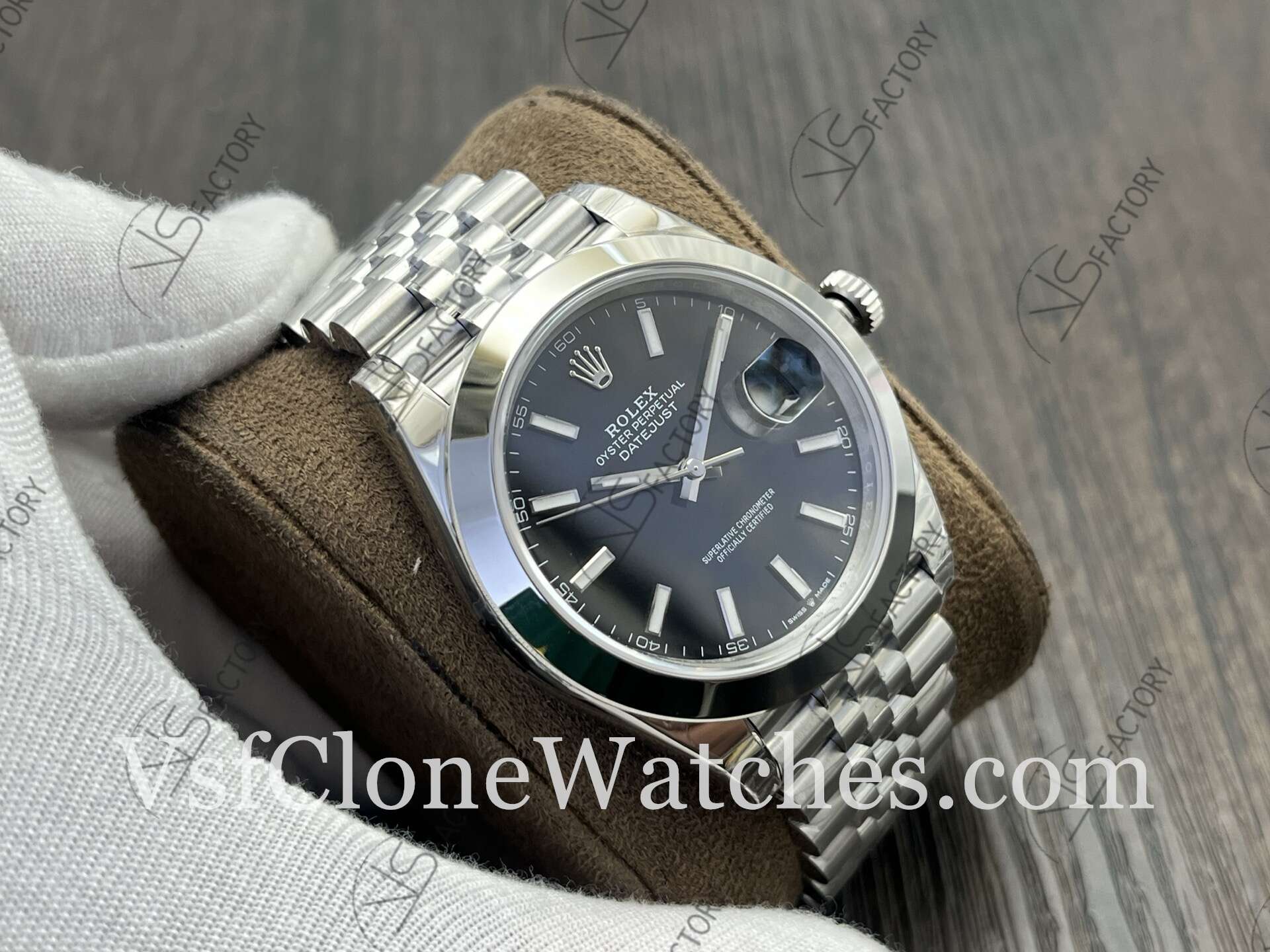 Super Clone Watches – Rolex DateJust m126300-0012 Jubilee 41MM 3235 Movement Black Dial - Image 4