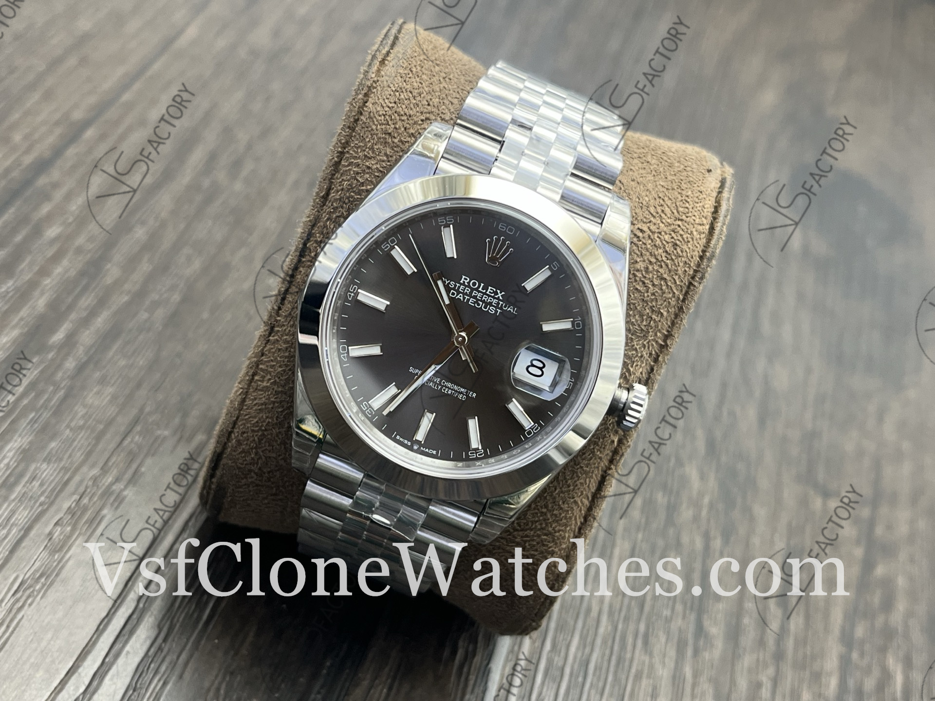 Super Clone Watches – Rolex DateJust m126300-0008 Jubilee 41MM 3235 Movement Gray Dial - Image 3
