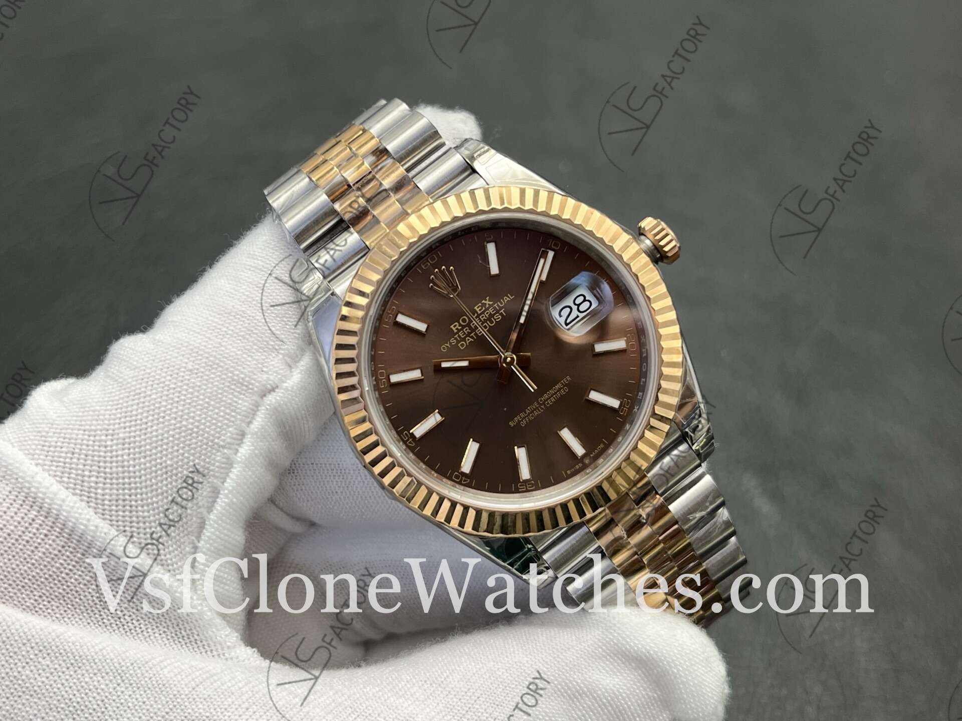 Super Clone Watches – Rolex DateJust m126331-0002 Jubilee 41MM 3235 Movement Chocolate Dial - Image 2
