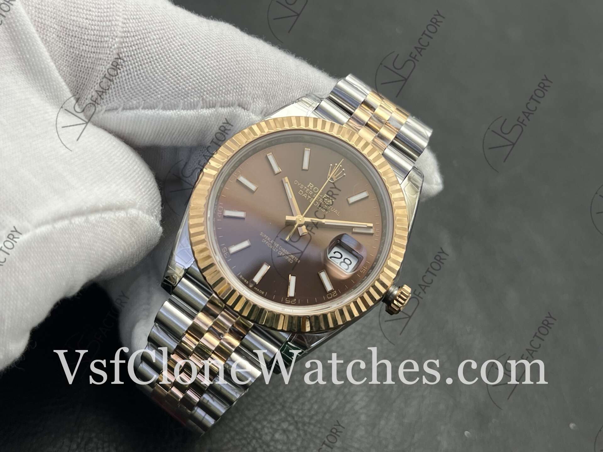 Super Clone Watches – Rolex DateJust m126331-0002 Jubilee 41MM 3235 Movement Chocolate Dial - Image 3