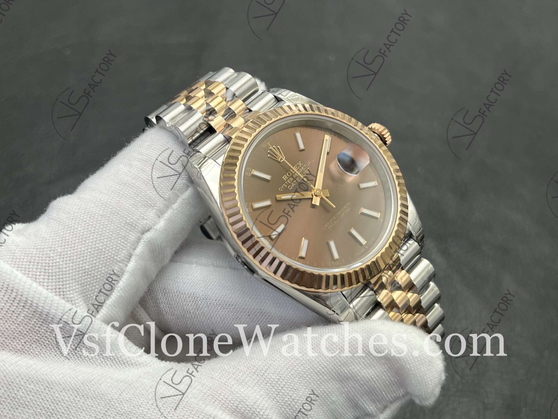Super Clone Watches – Rolex DateJust m126331-0002 Jubilee 41MM 3235 Movement Chocolate Dial - Image 4