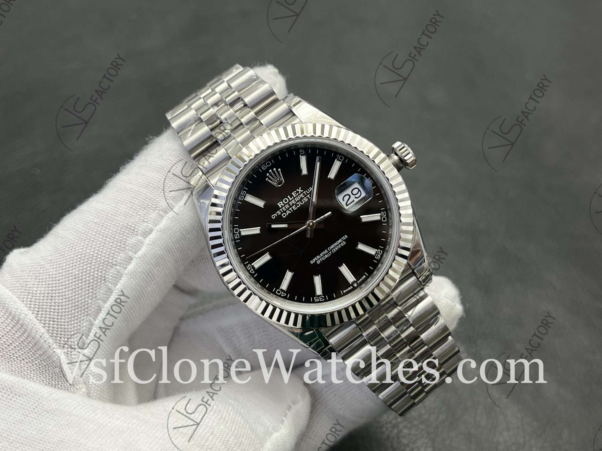 Super Clone Watches - Rolex DateJust M126334-0018 Jubilee 41MM 3235 Movement Black Dial - Image 2
