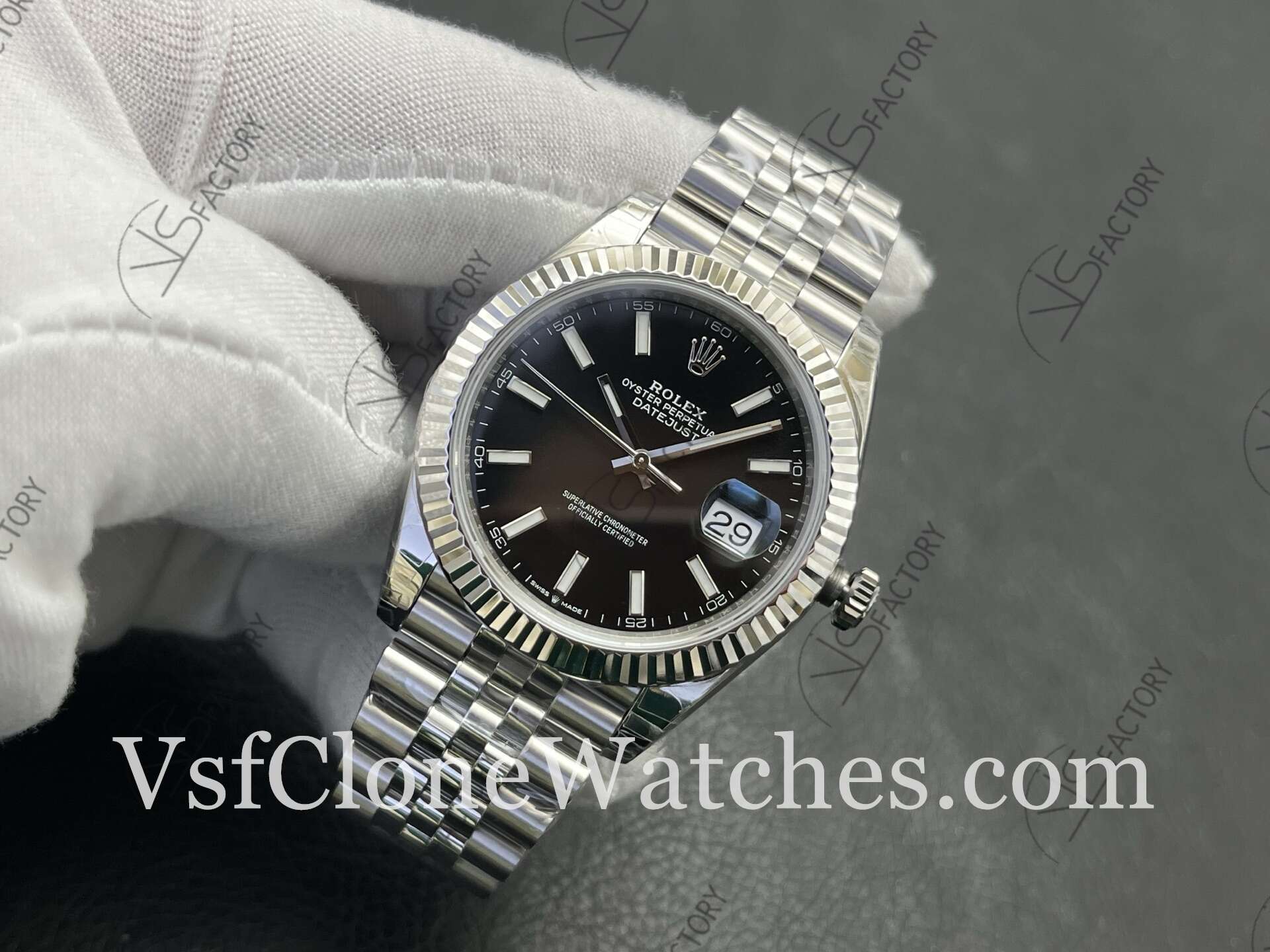 Super Clone Watches - Rolex DateJust M126334-0018 Jubilee 41MM 3235 Movement Black Dial - Image 3
