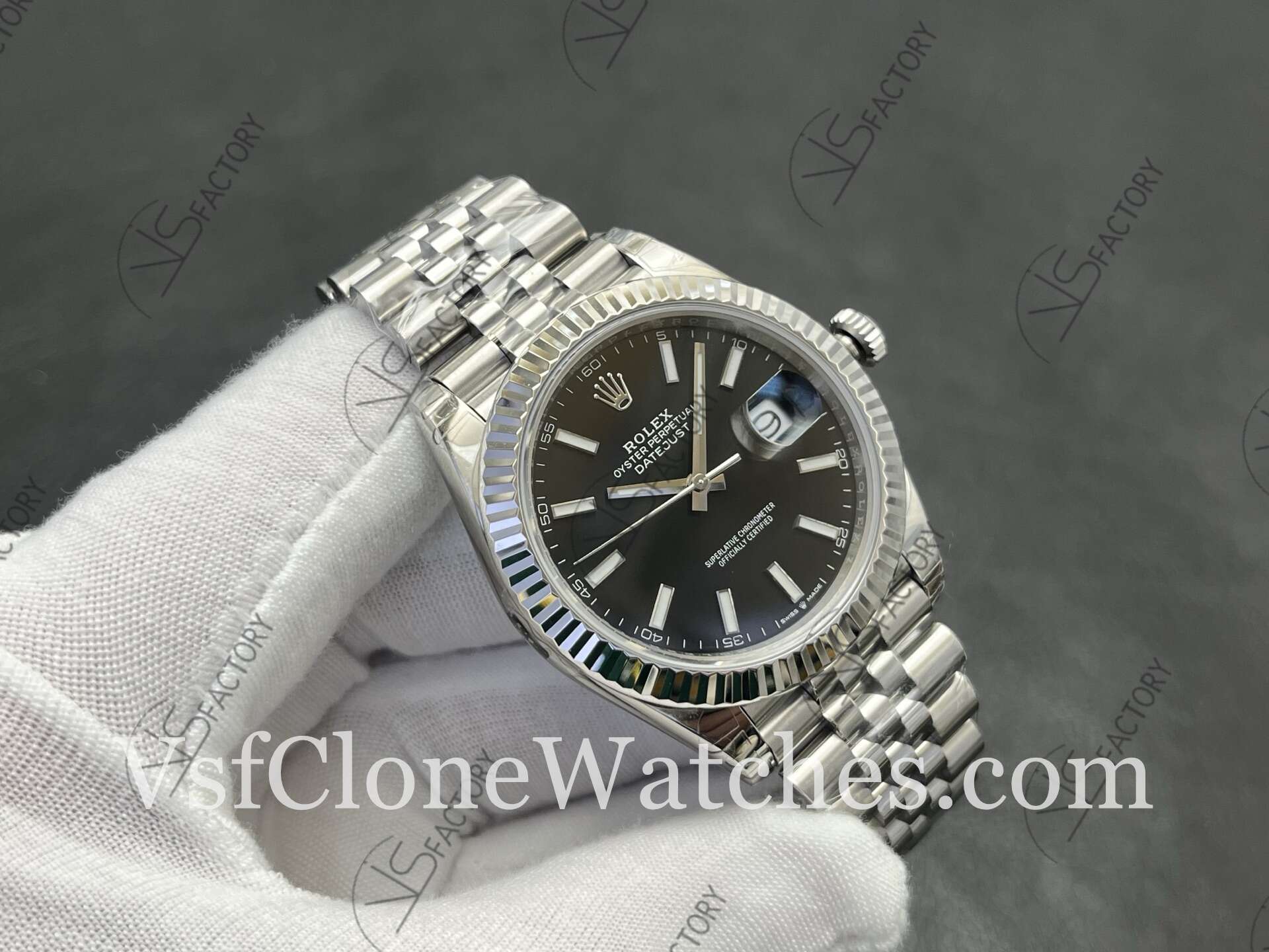 Super Clone Watches - Rolex DateJust M126334-0018 Jubilee 41MM 3235 Movement Black Dial - Image 4