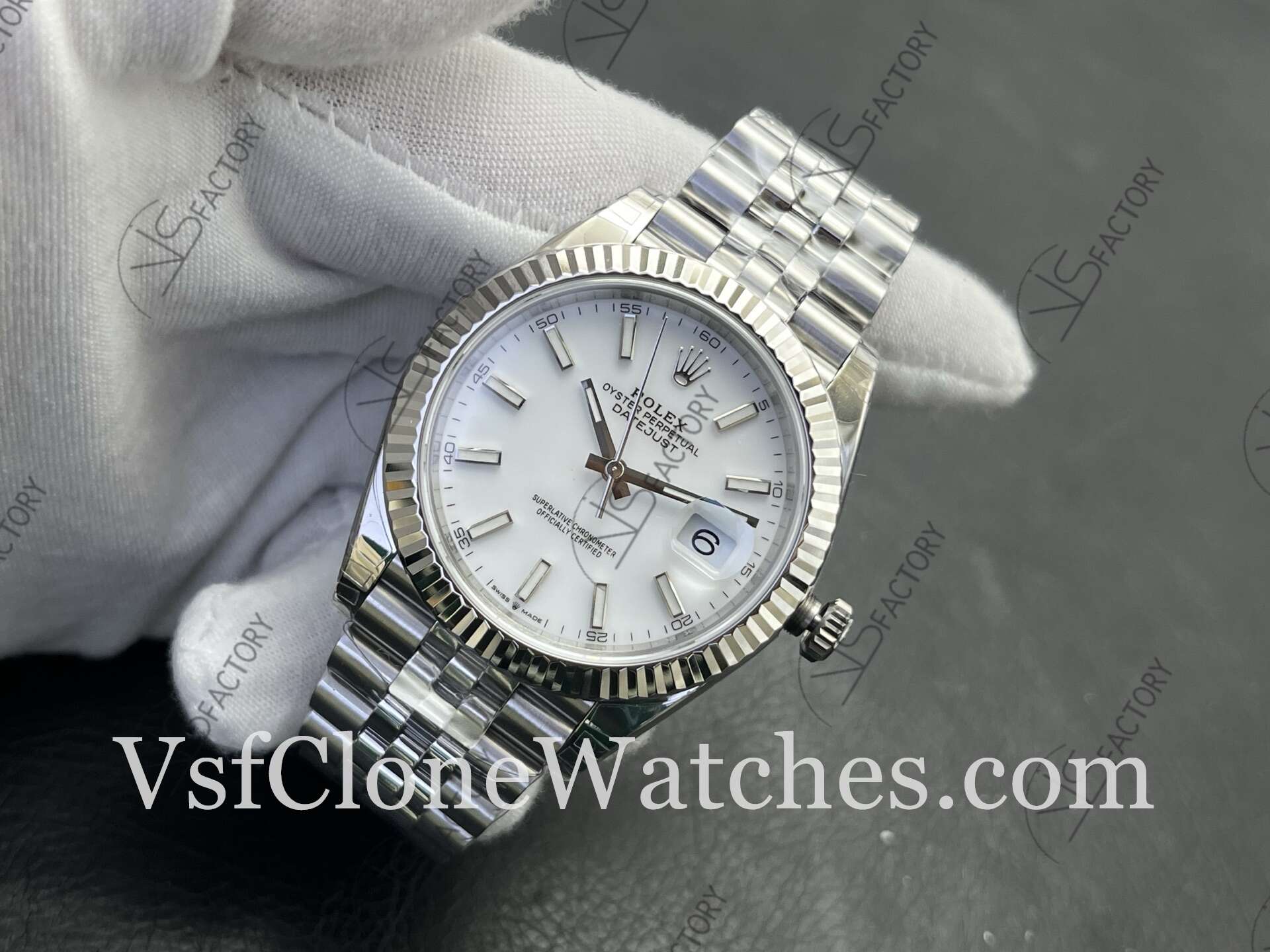 Super Clone Watches - Rolex DateJust M126334-0010 Jubilee 41MM 3235 Movement White Dial - Image 3