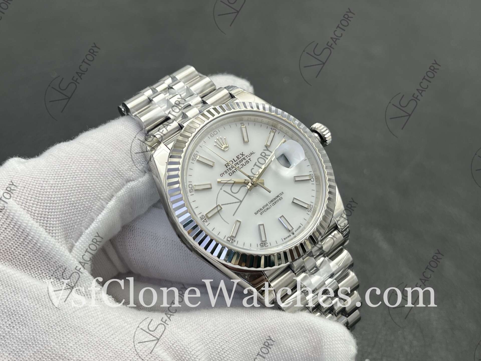 Super Clone Watches - Rolex DateJust M126334-0010 Jubilee 41MM 3235 Movement White Dial - Image 4