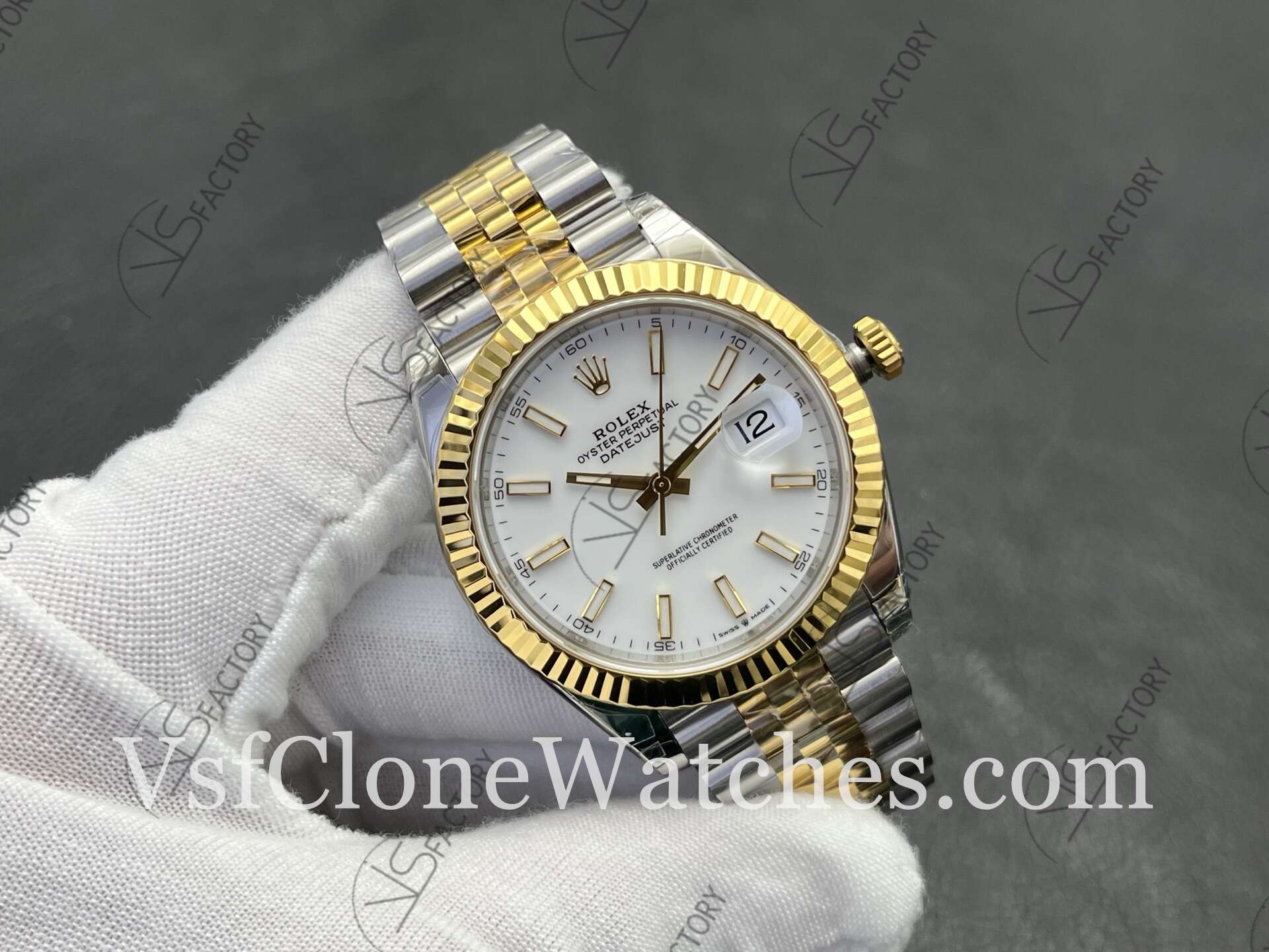 Super Clone Watches - Rolex DateJust M126333-0016 Jubilee 41MM 3235 Movement White Dial - Image 2
