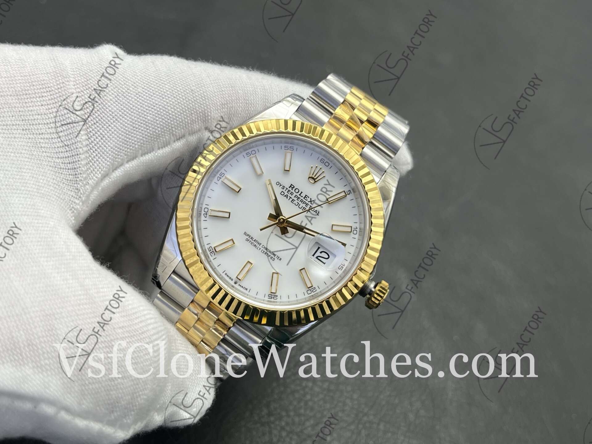 Super Clone Watches - Rolex DateJust M126333-0016 Jubilee 41MM 3235 Movement White Dial - Image 3