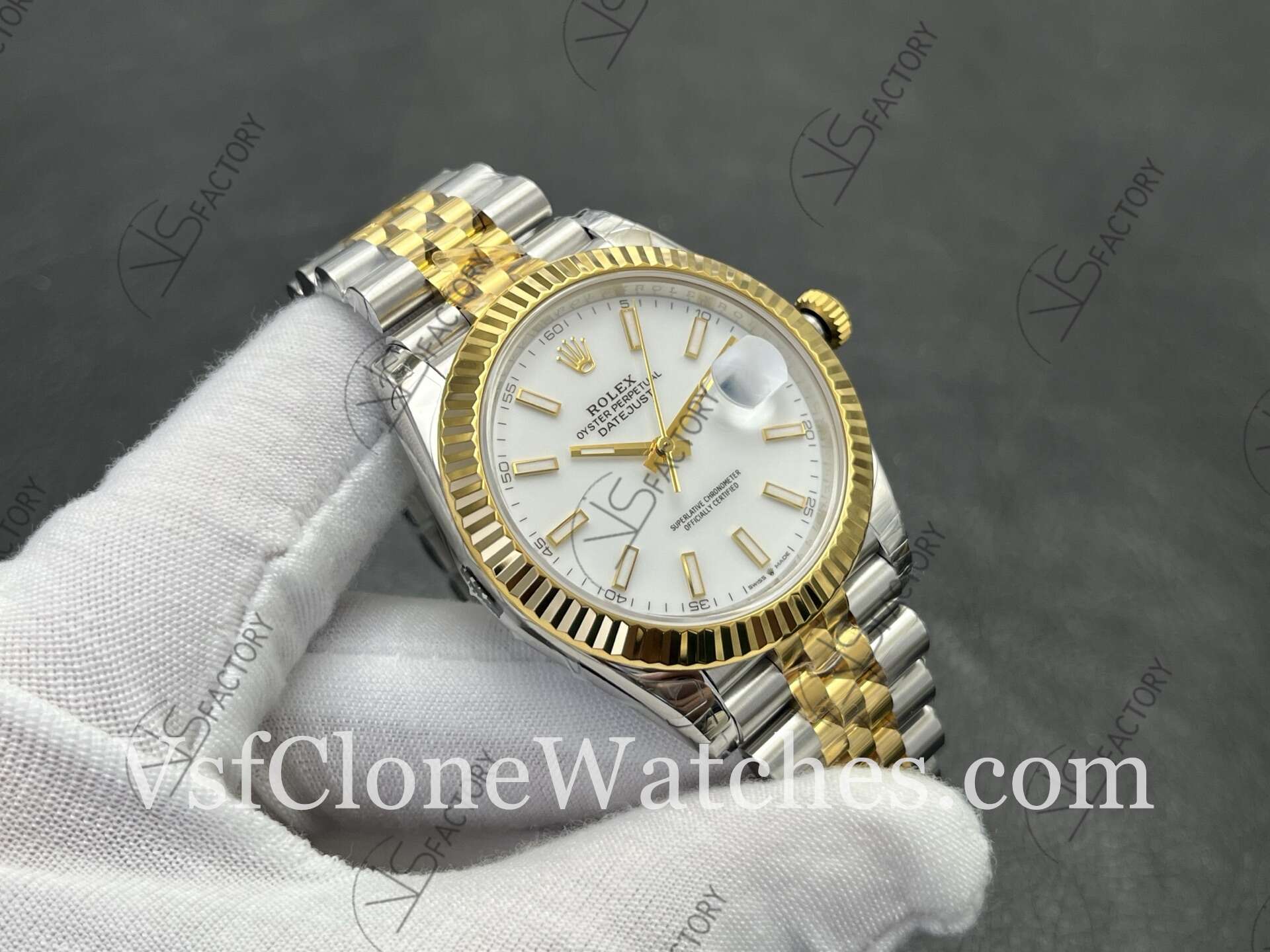 Super Clone Watches - Rolex DateJust M126333-0016 Jubilee 41MM 3235 Movement White Dial - Image 4