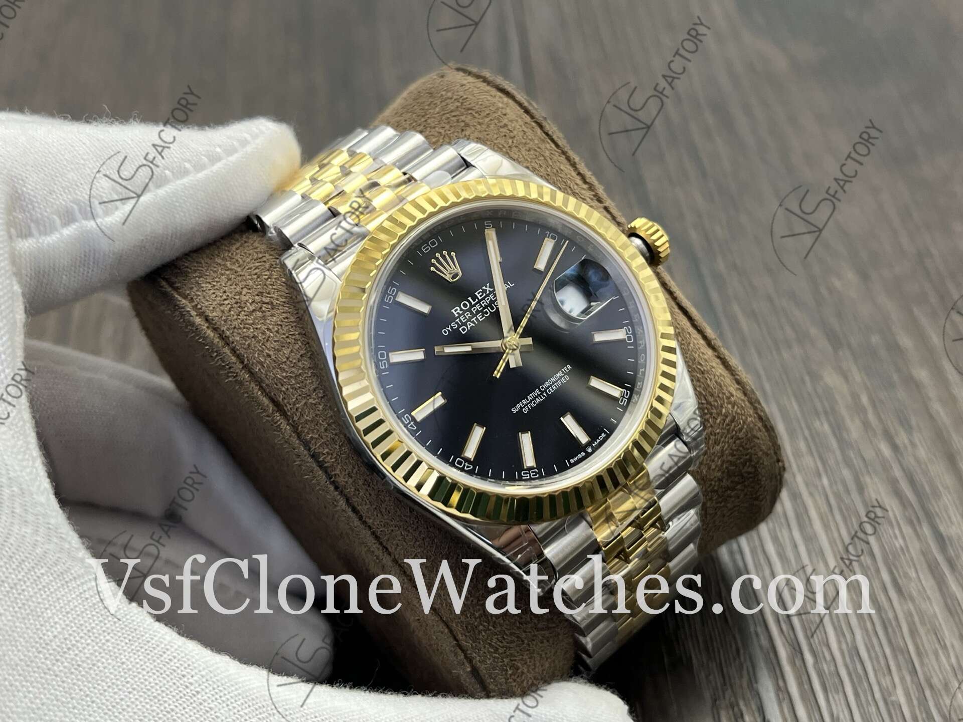 Super Clone Watches - Rolex DateJust M126333-0014 Jubilee 41MM 3235 Movement Black Dial - Image 4